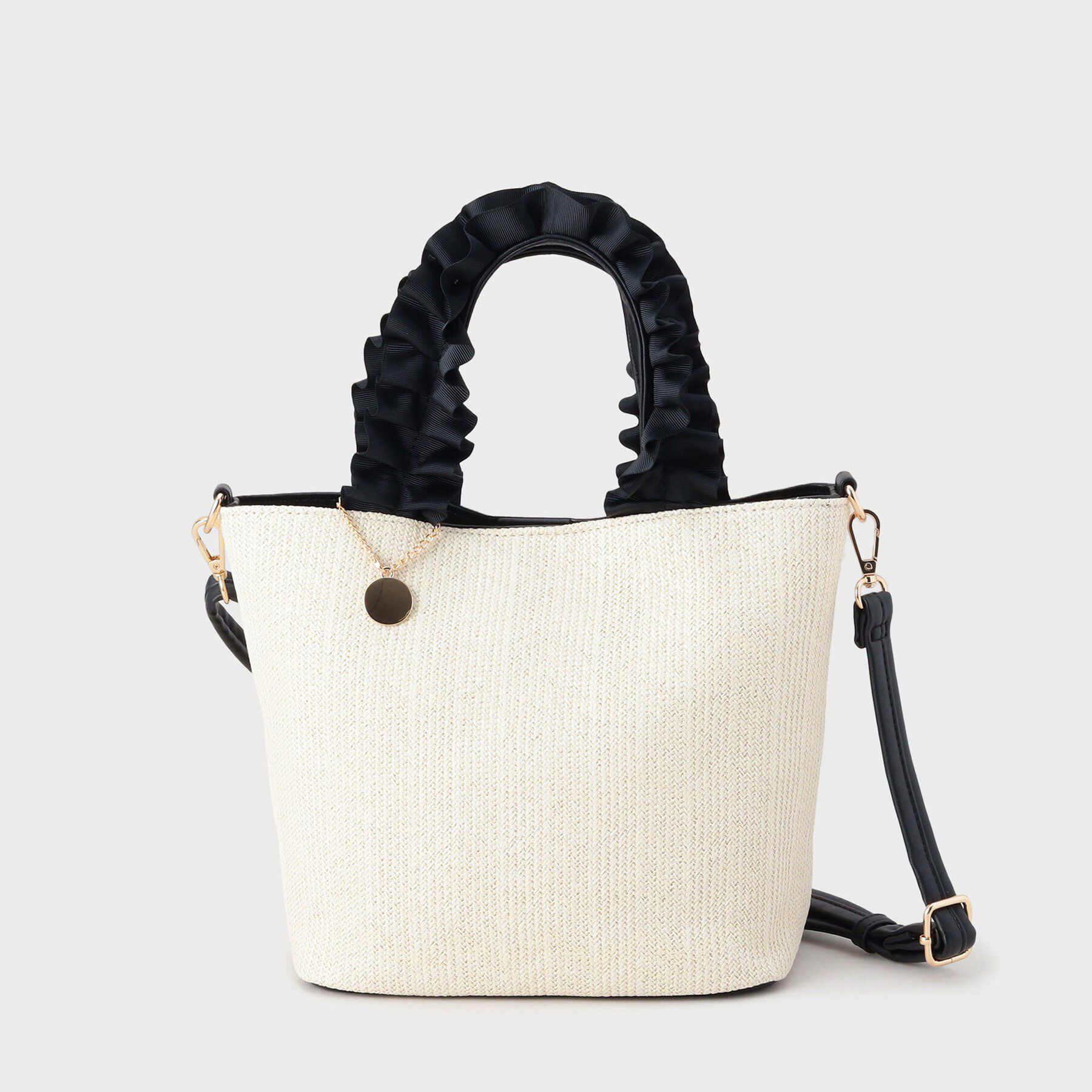 THE SHOP TK「雑材フリルハンドルトートバッグ」|トートバッグ|