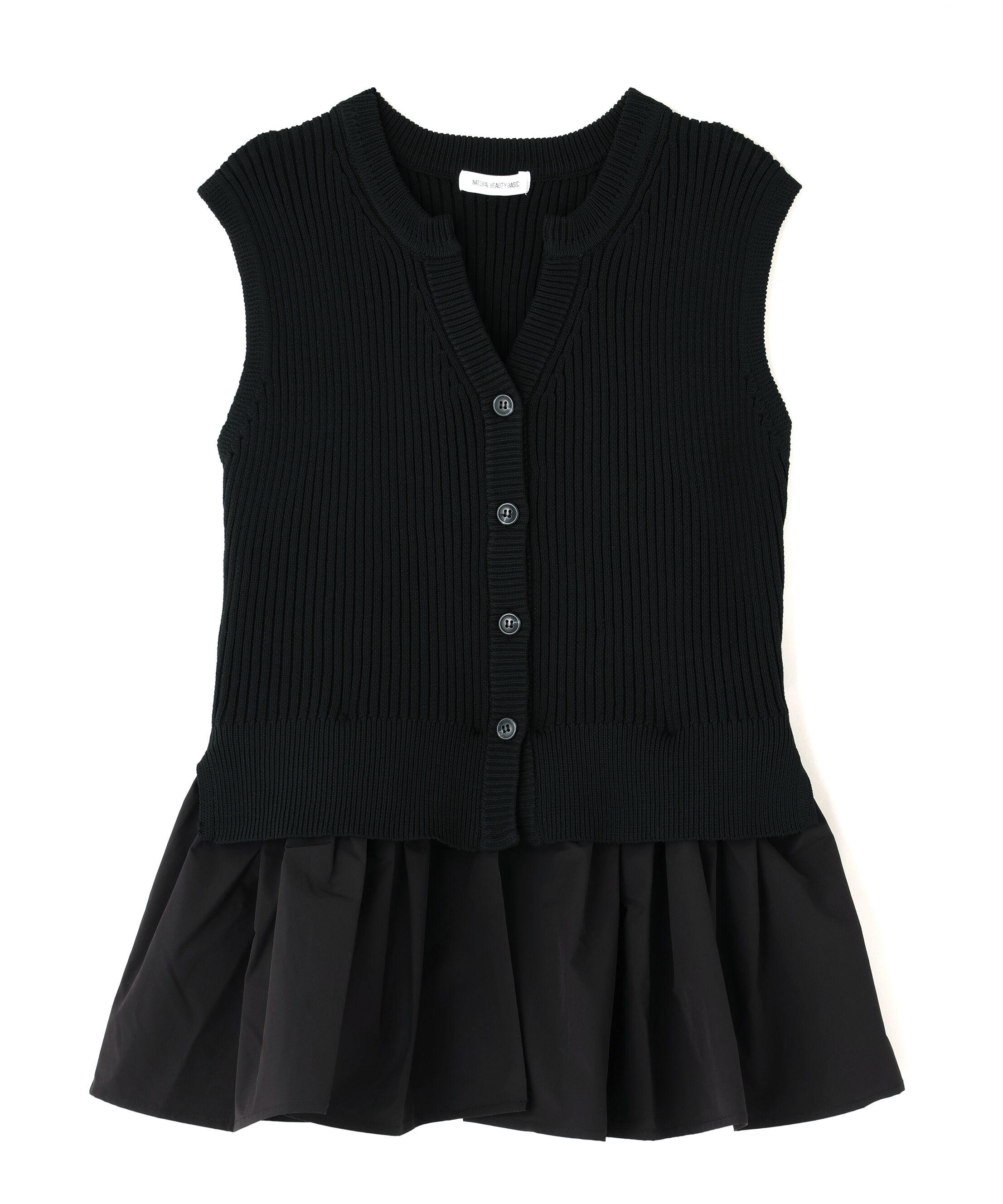  「2wayドッキングペプラムベスト」|ニット・セーター|