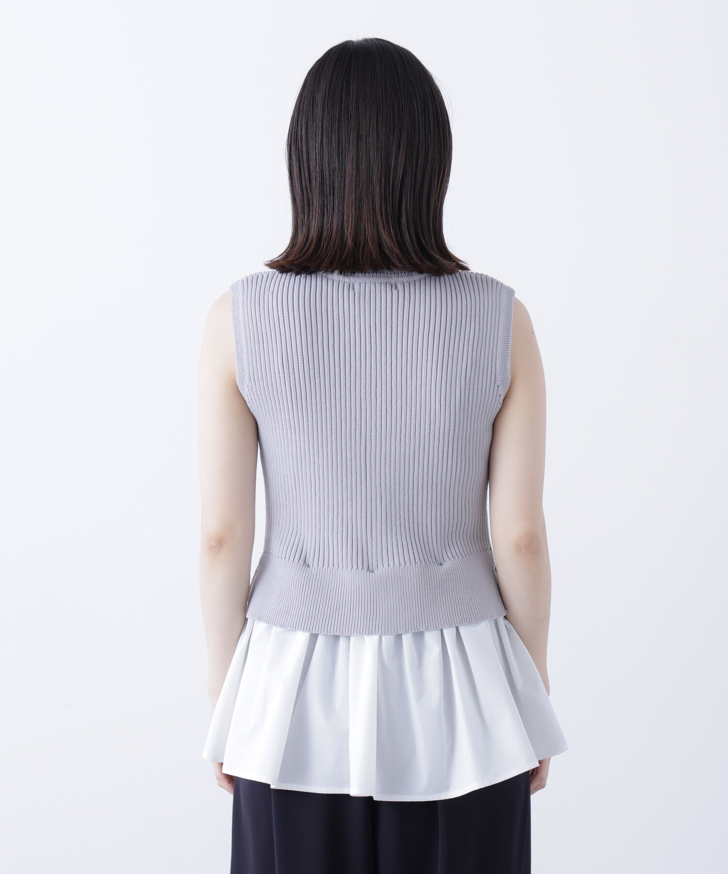  「2wayドッキングペプラムベスト」|ニット・セーター|