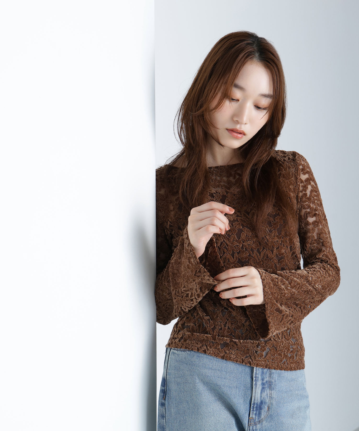  「モールレーストップス」|Tシャツ・カットソー|ブラウン