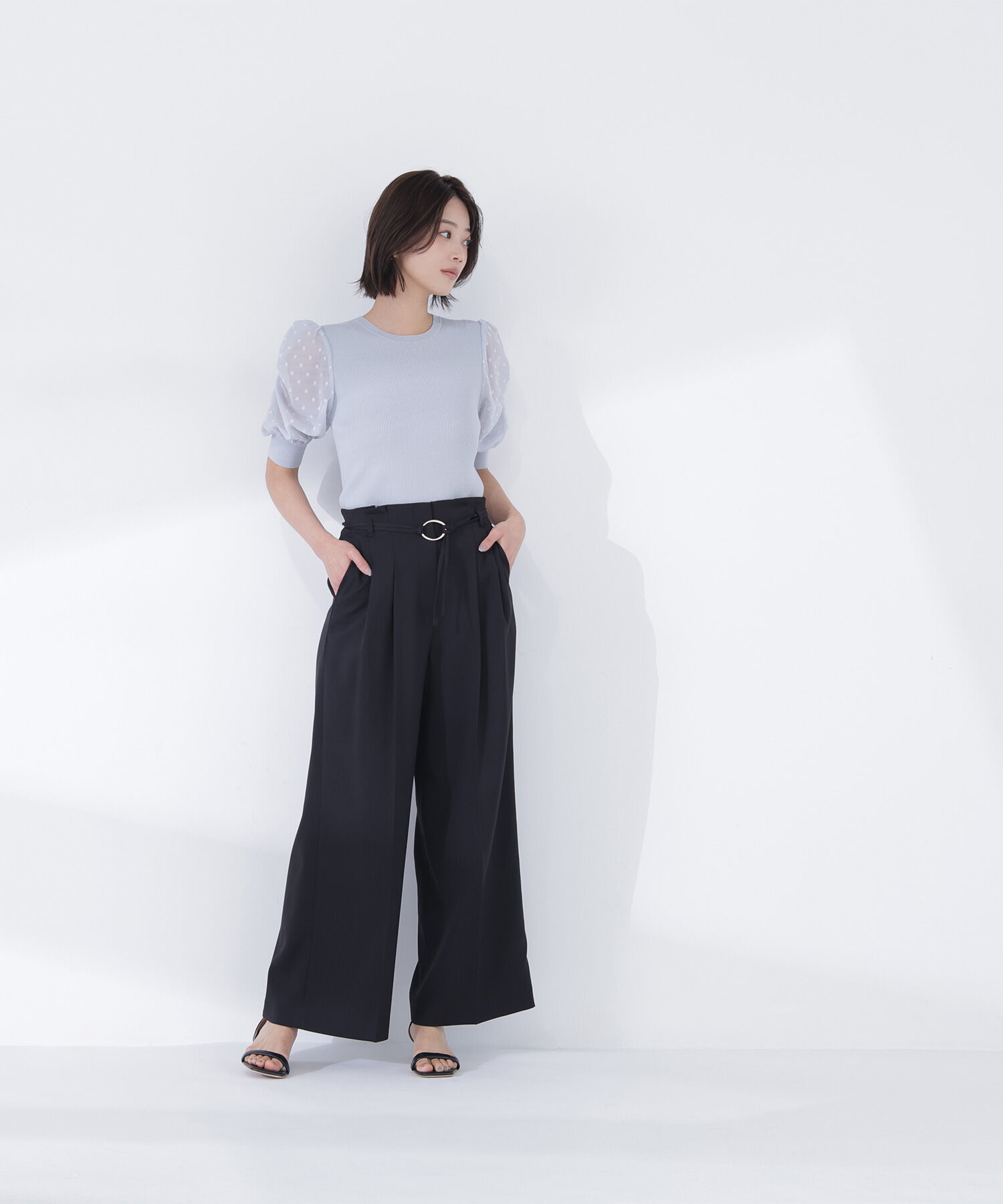  「ダブルベルトワイドパンツ」|その他|