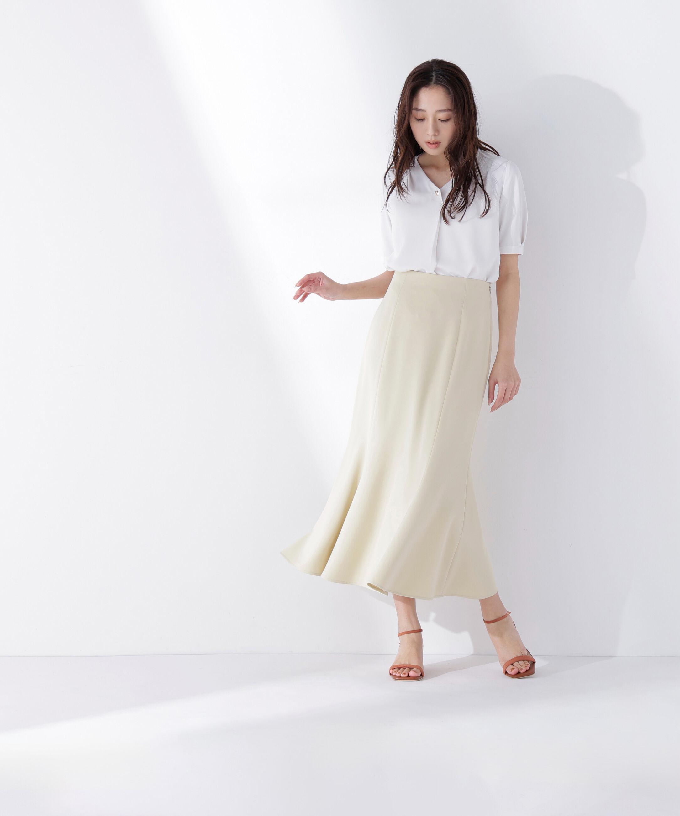  「パネル切替マーメイドスカート」|スカート|