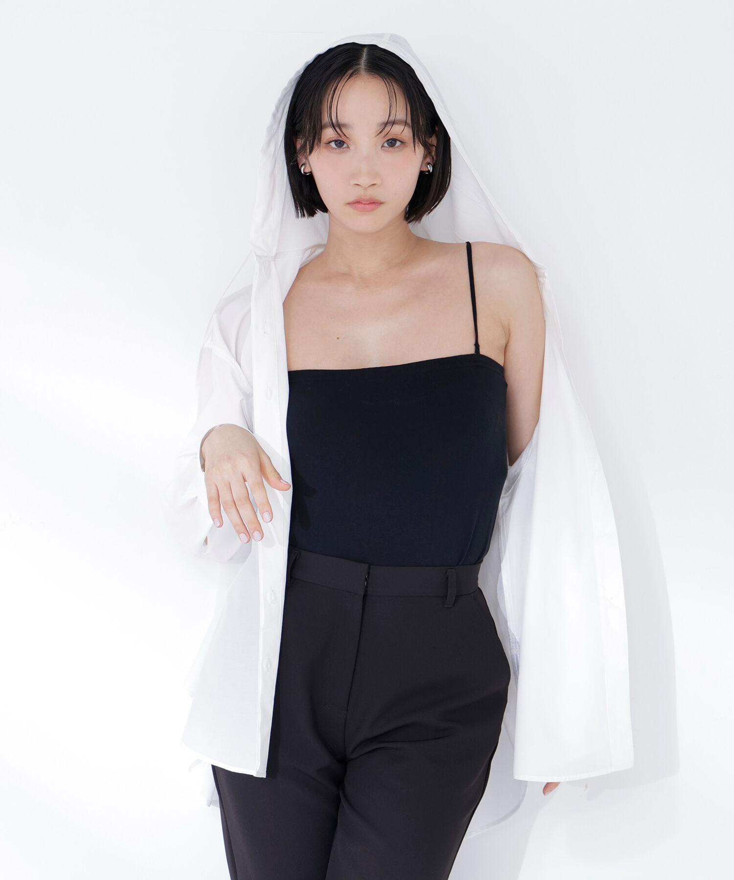  「カップ付インナーシリーズ ベアトップ」|Tシャツ・カットソー|ブラック