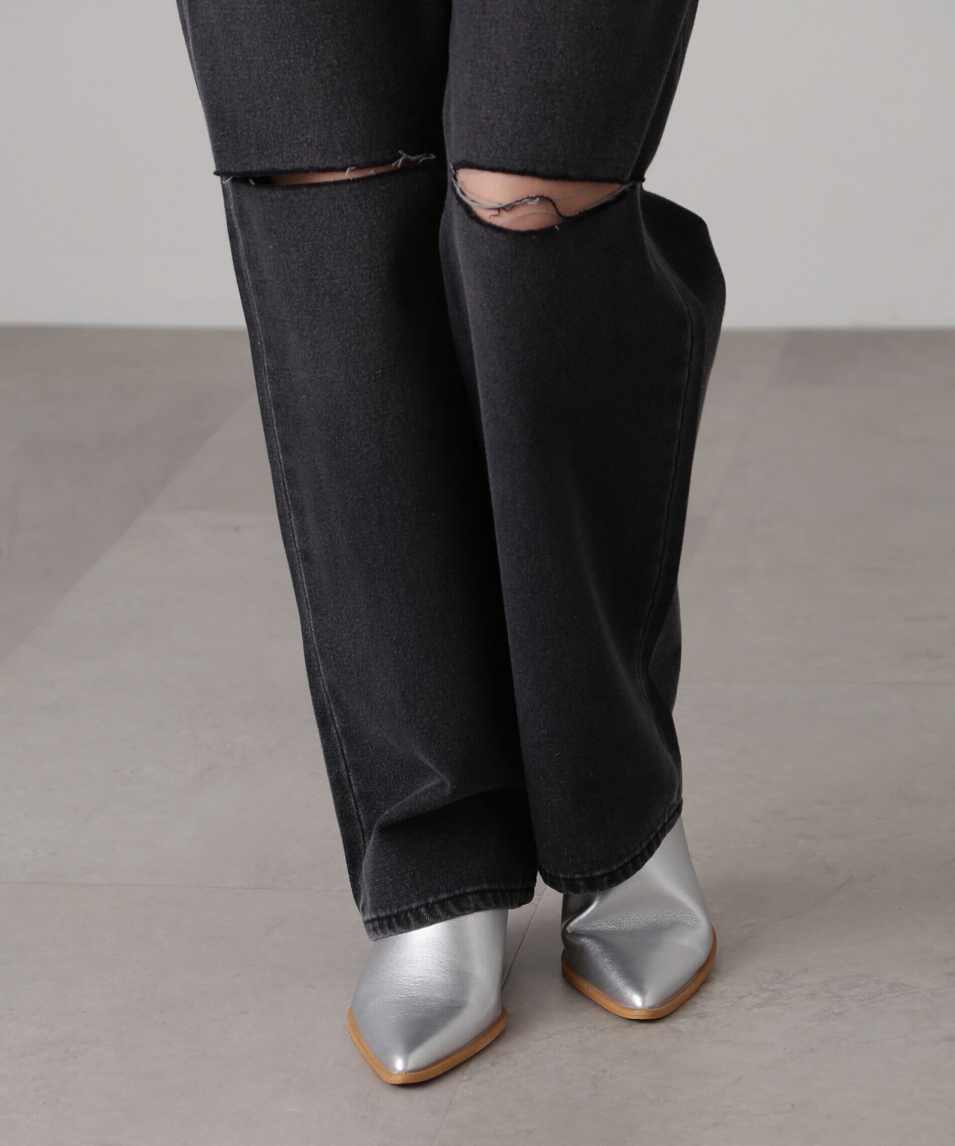  「[低身長サイズ/Sシリーズ]ニーカットストレートデニムパンツ」|その他|