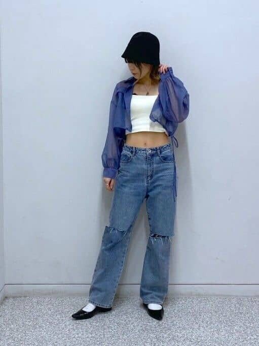  「[低身長サイズ/Sシリーズ]ニーカットストレートデニムパンツ」|その他|