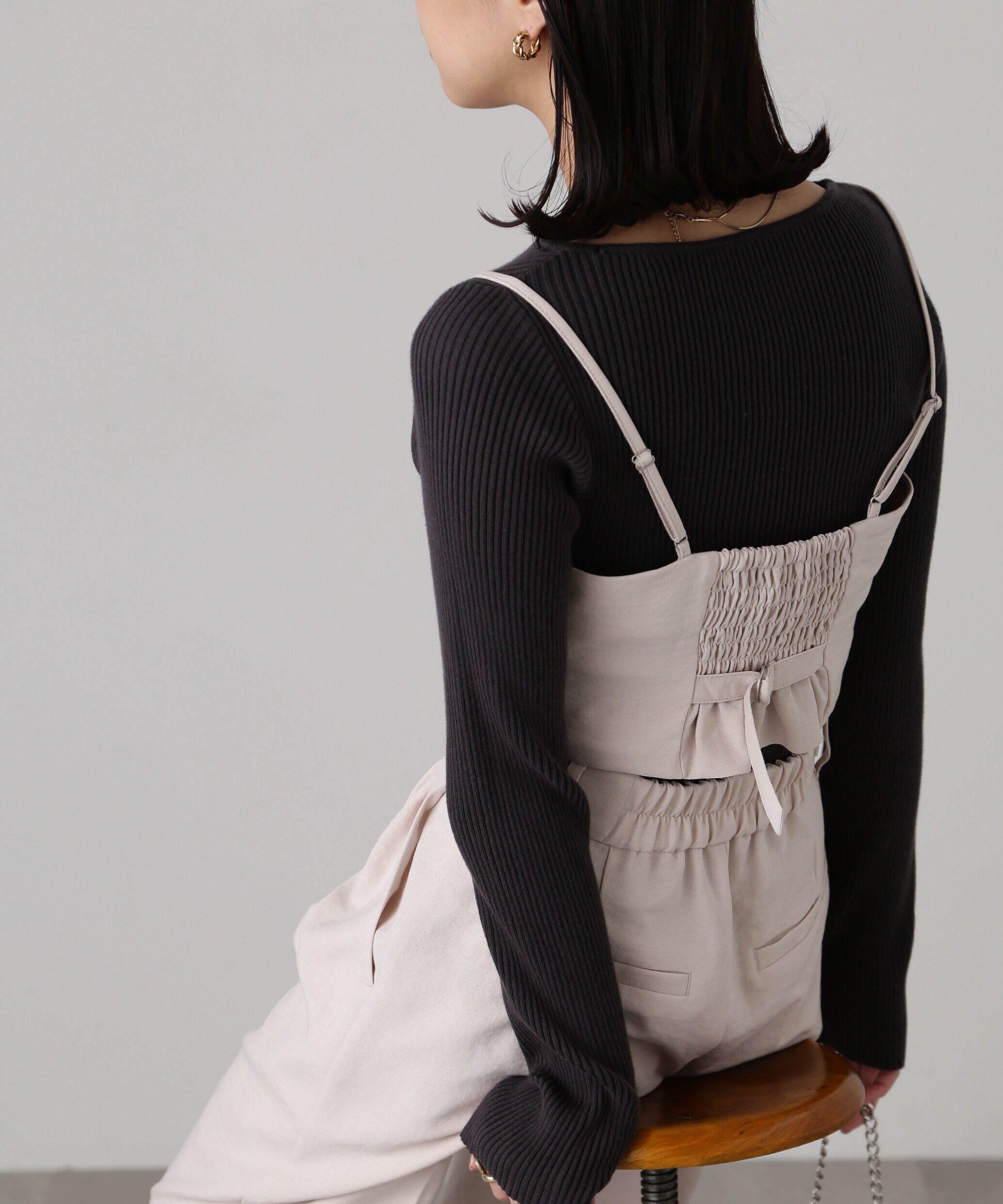  「気流染めフロントジップビスチェ」|シャツ・ブラウス|