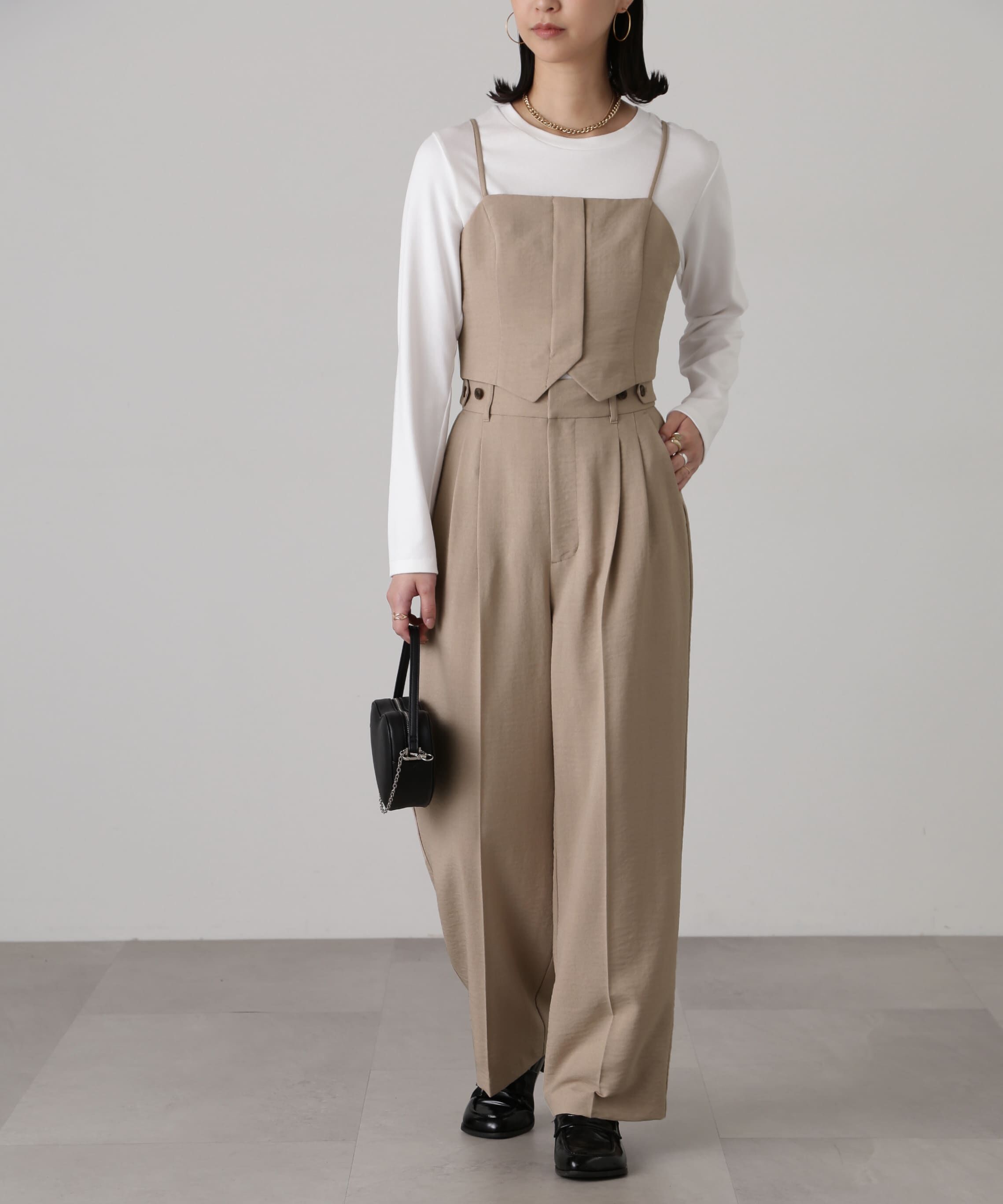  「気流染めフロントジップビスチェ」|シャツ・ブラウス|