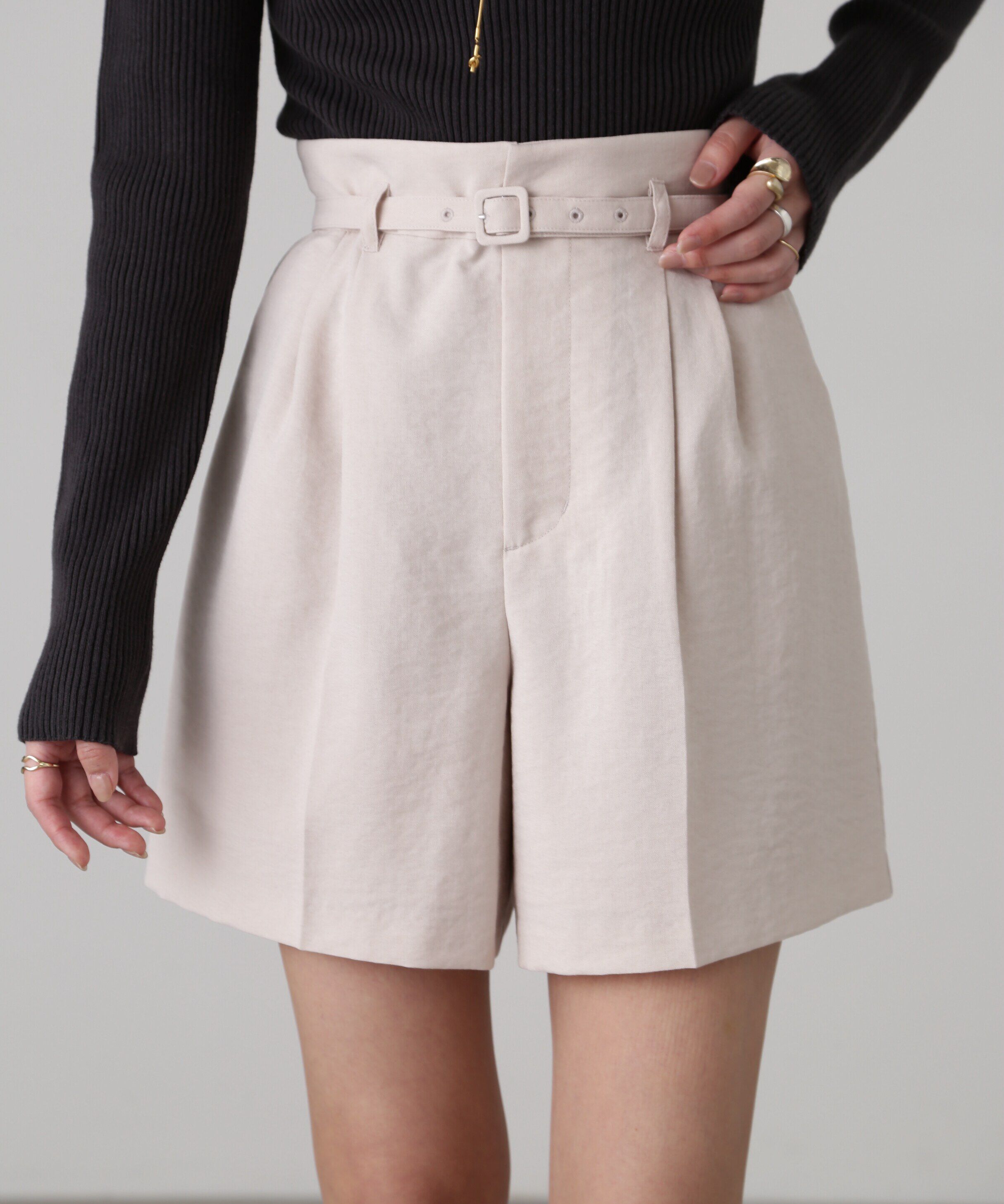  「[低身長サイズ/Sシリーズ]気流染めベルト付ショートパンツ」|その他|