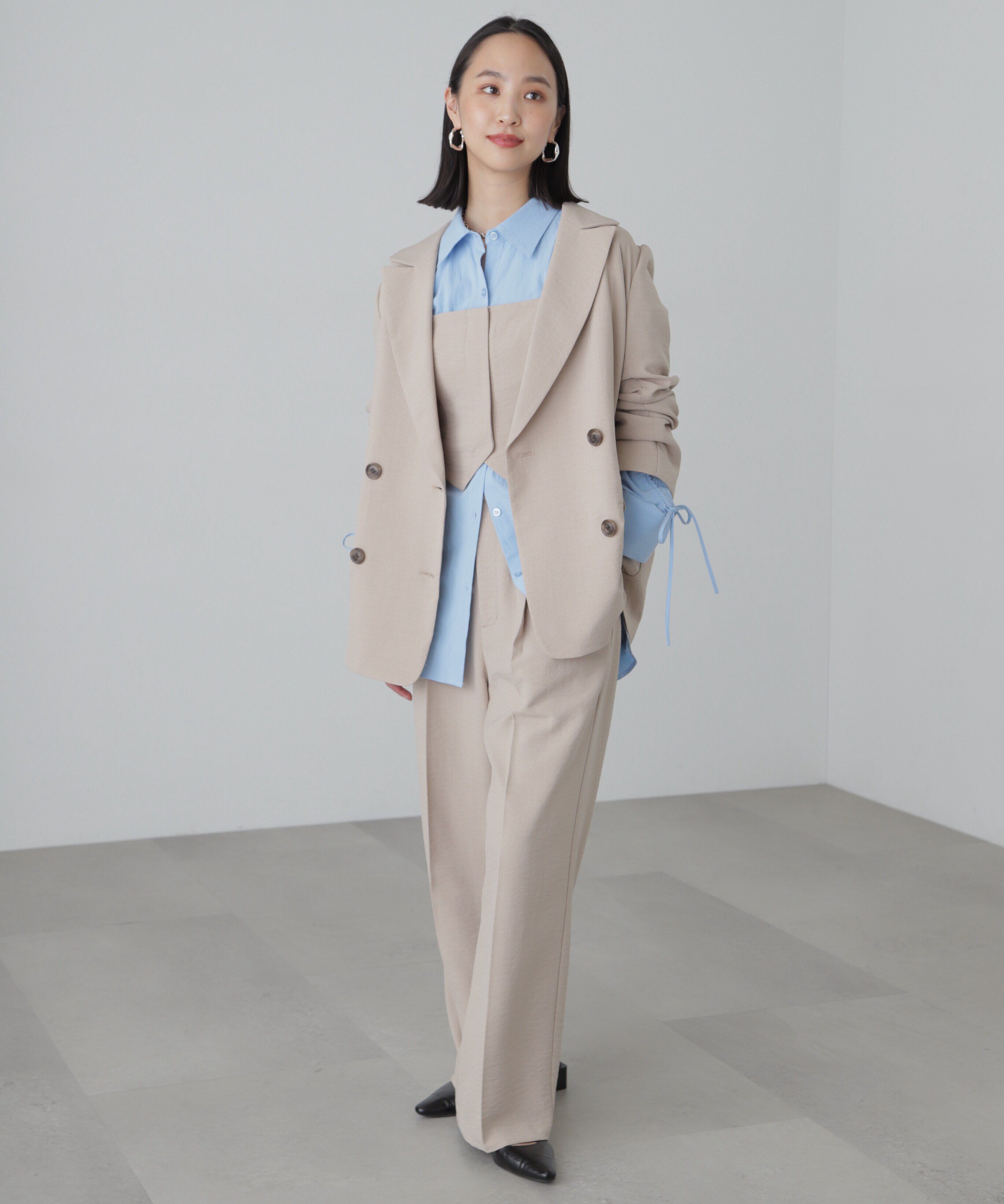  「[低身長サイズ/Sシリーズ]気流染めダブルジャケット」|その他|