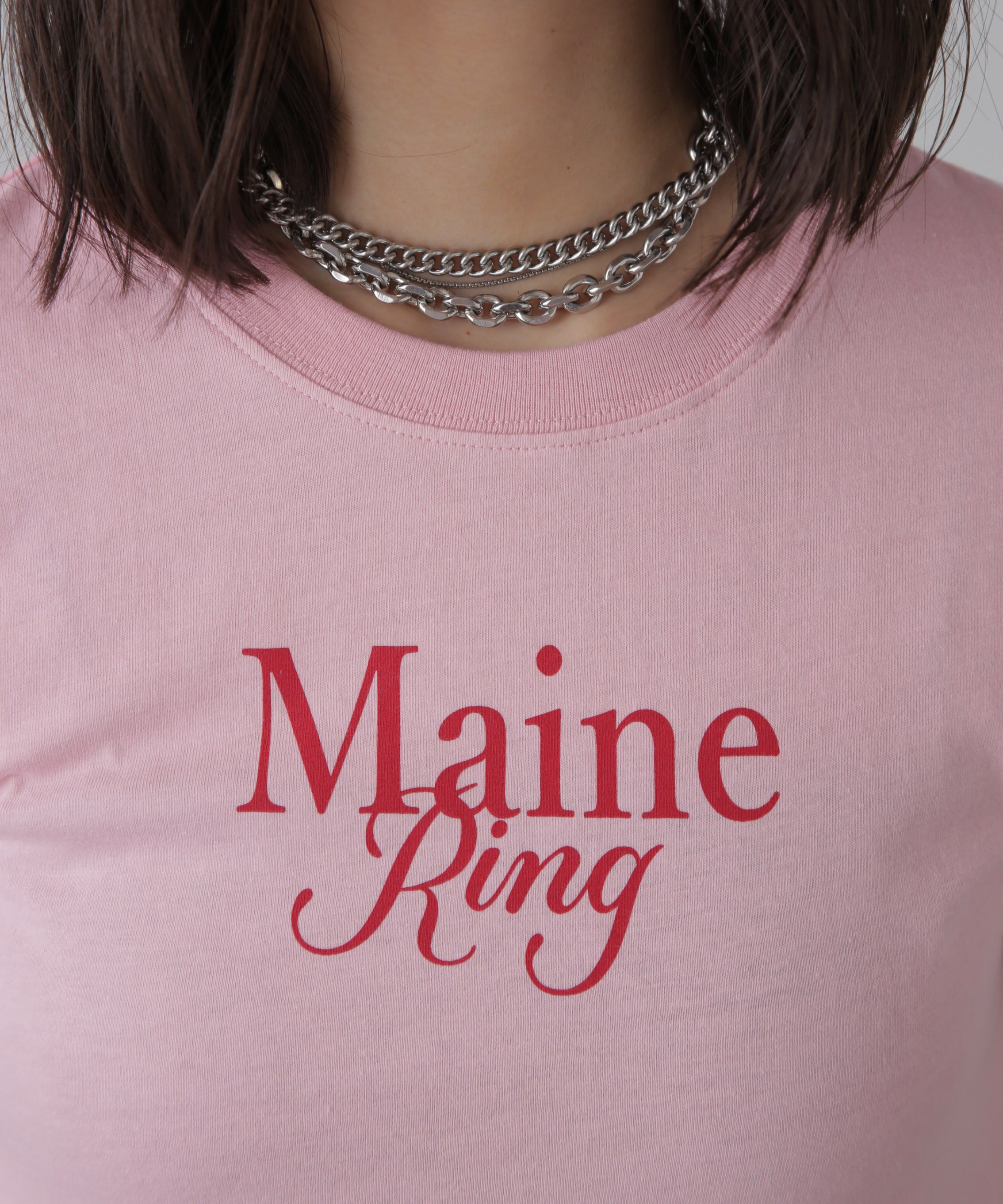  「ショート丈ロゴTシャツ」|Tシャツ・カットソー|