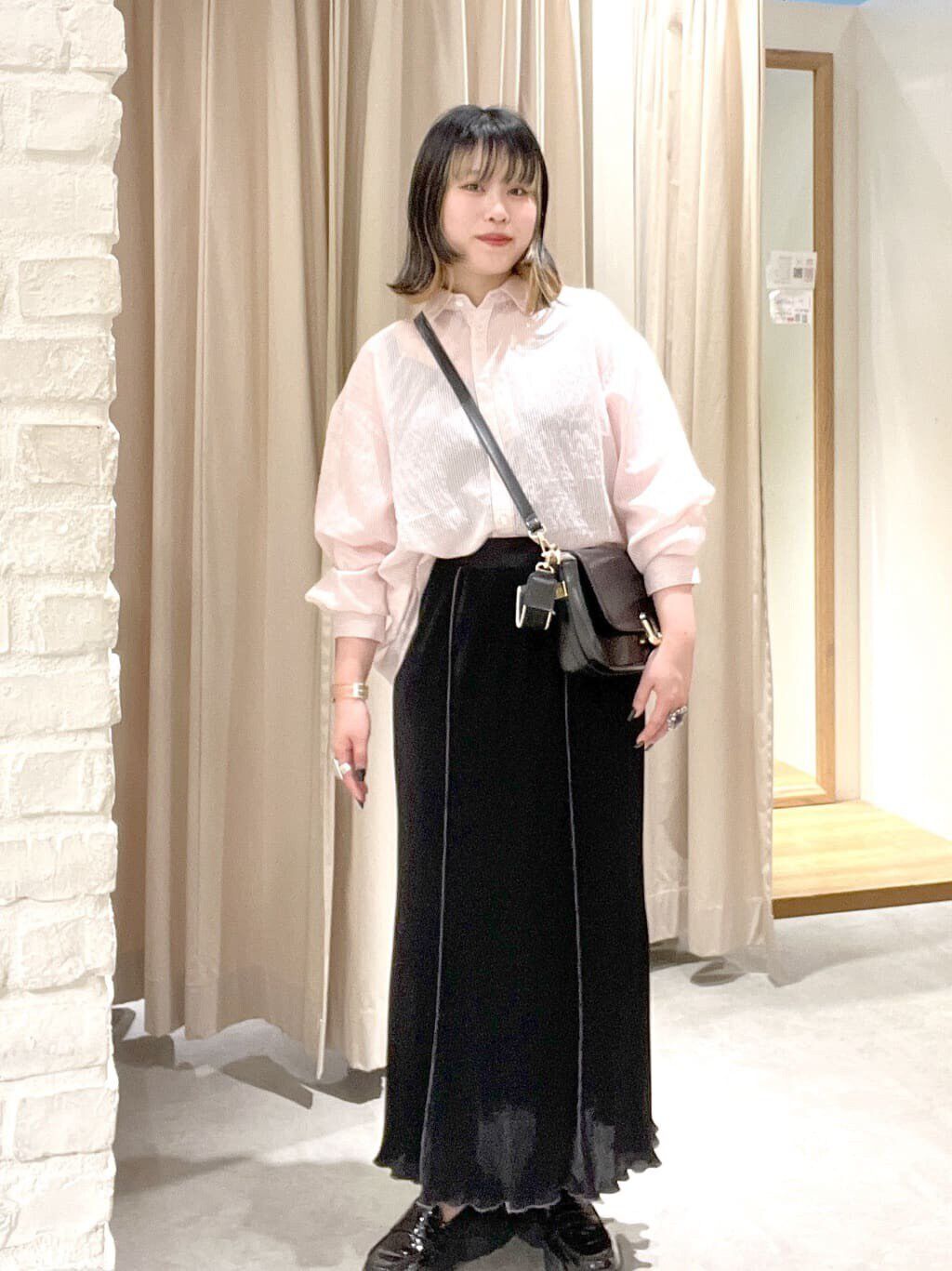  「配色メローカットソープリーツスカート」|スカート|