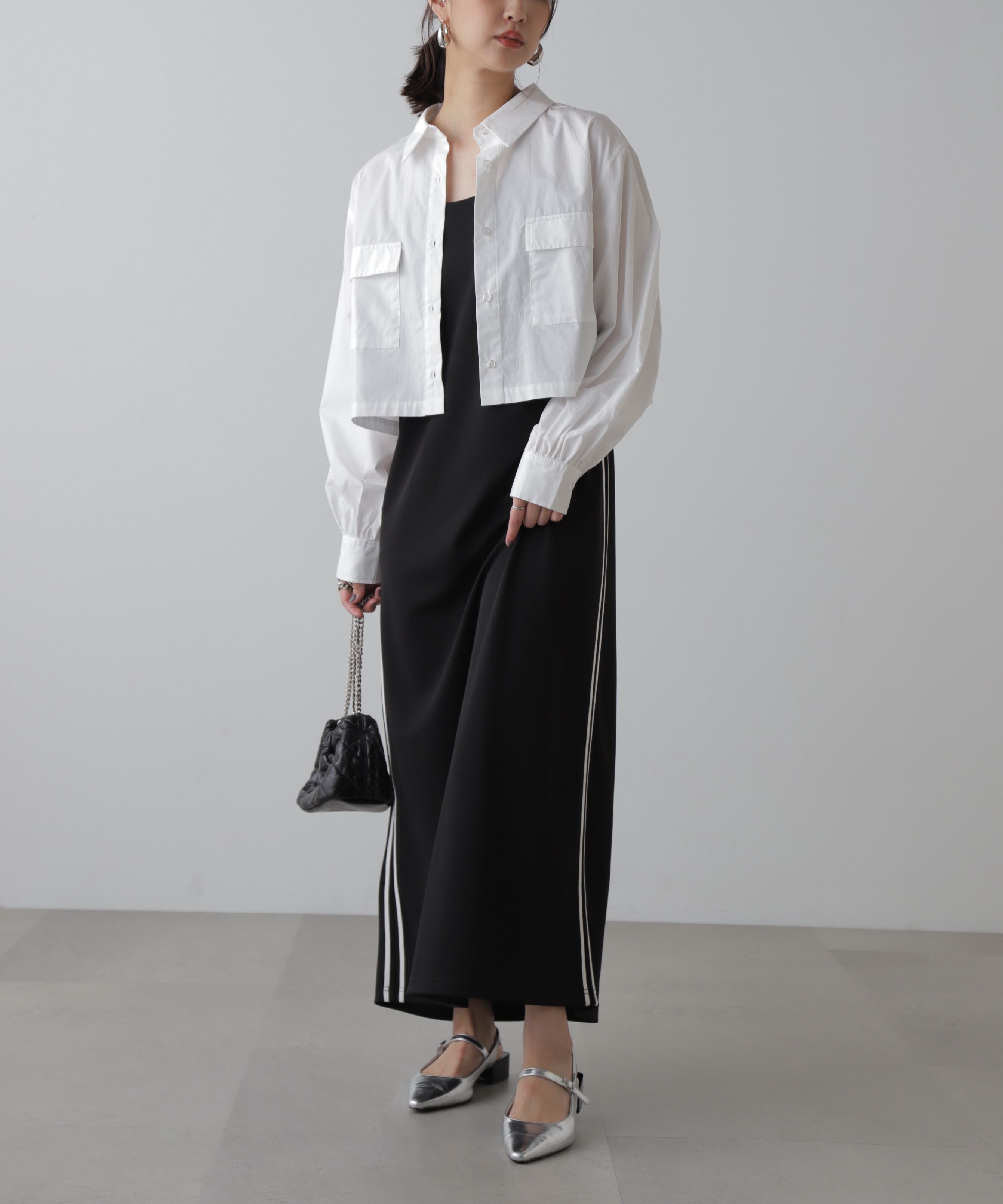  「ビッグポケットショート丈シャツ」|シャツ・ブラウス|