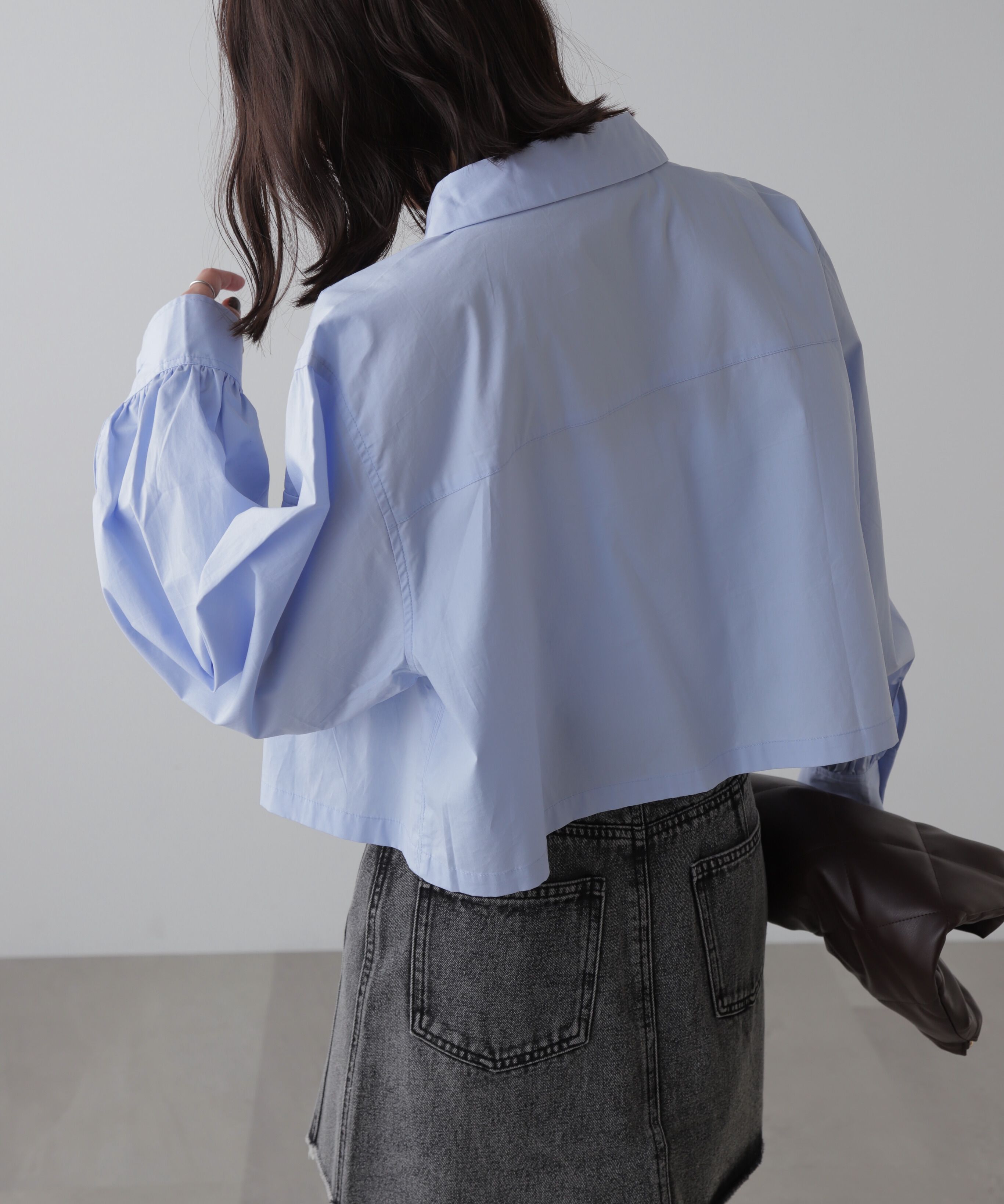  「ビッグポケットショート丈シャツ」|シャツ・ブラウス|