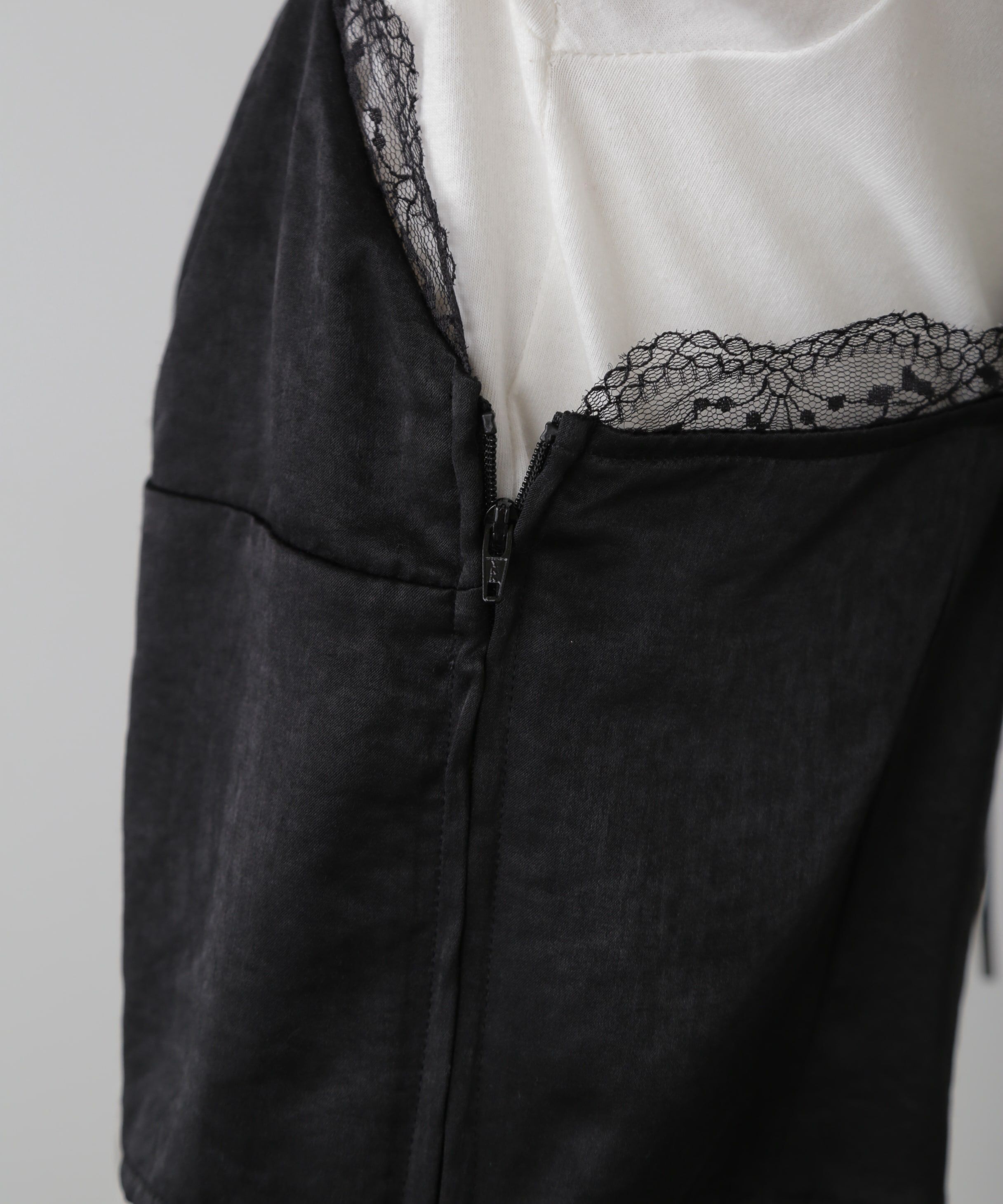  「サテンレースキャミソール」|シャツ・ブラウス|