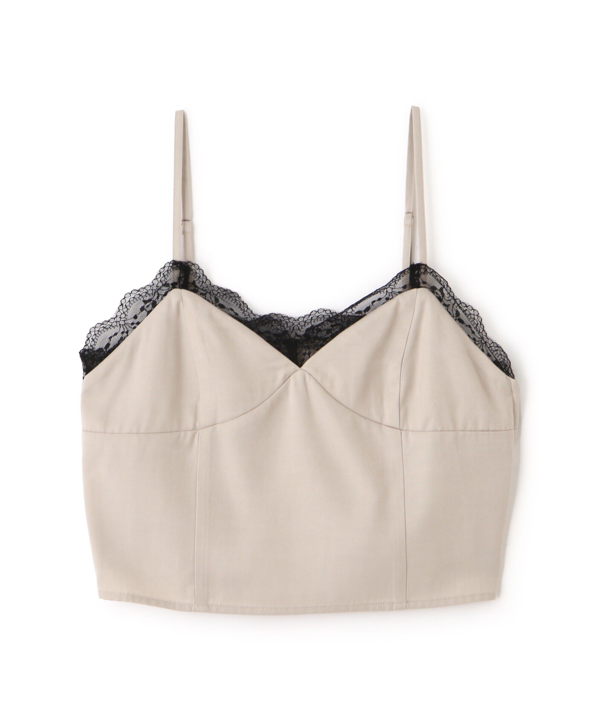  「サテンレースキャミソール」|シャツ・ブラウス|