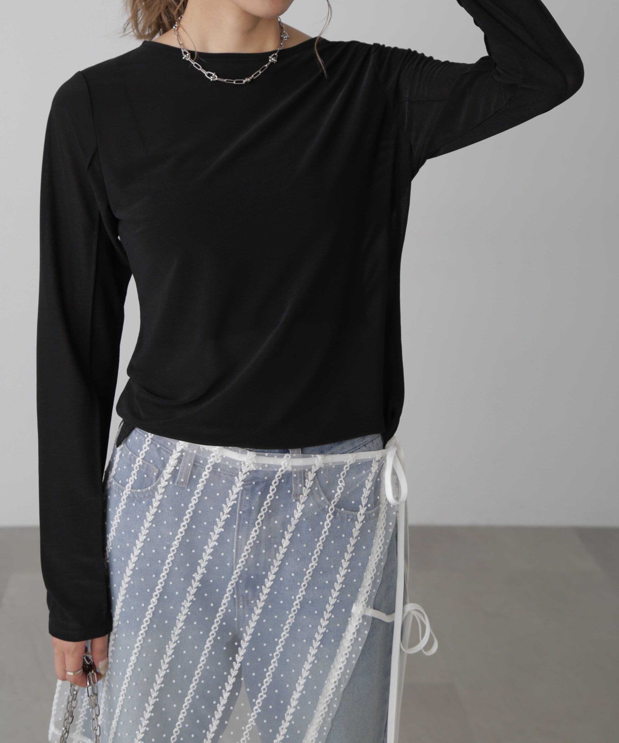  「シアークルーネックカットソー」|Tシャツ・カットソー|