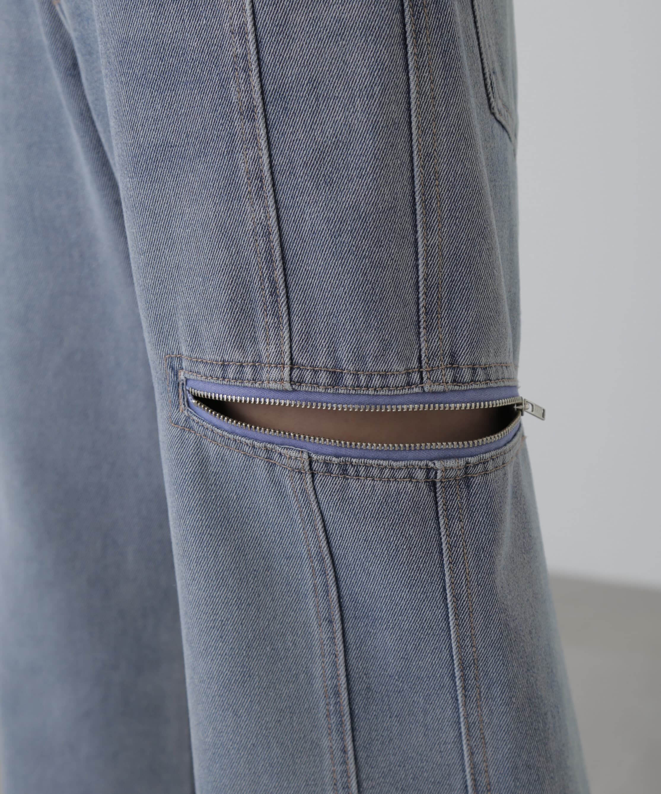  「ローライズパネルカットデニムパンツ」|その他|