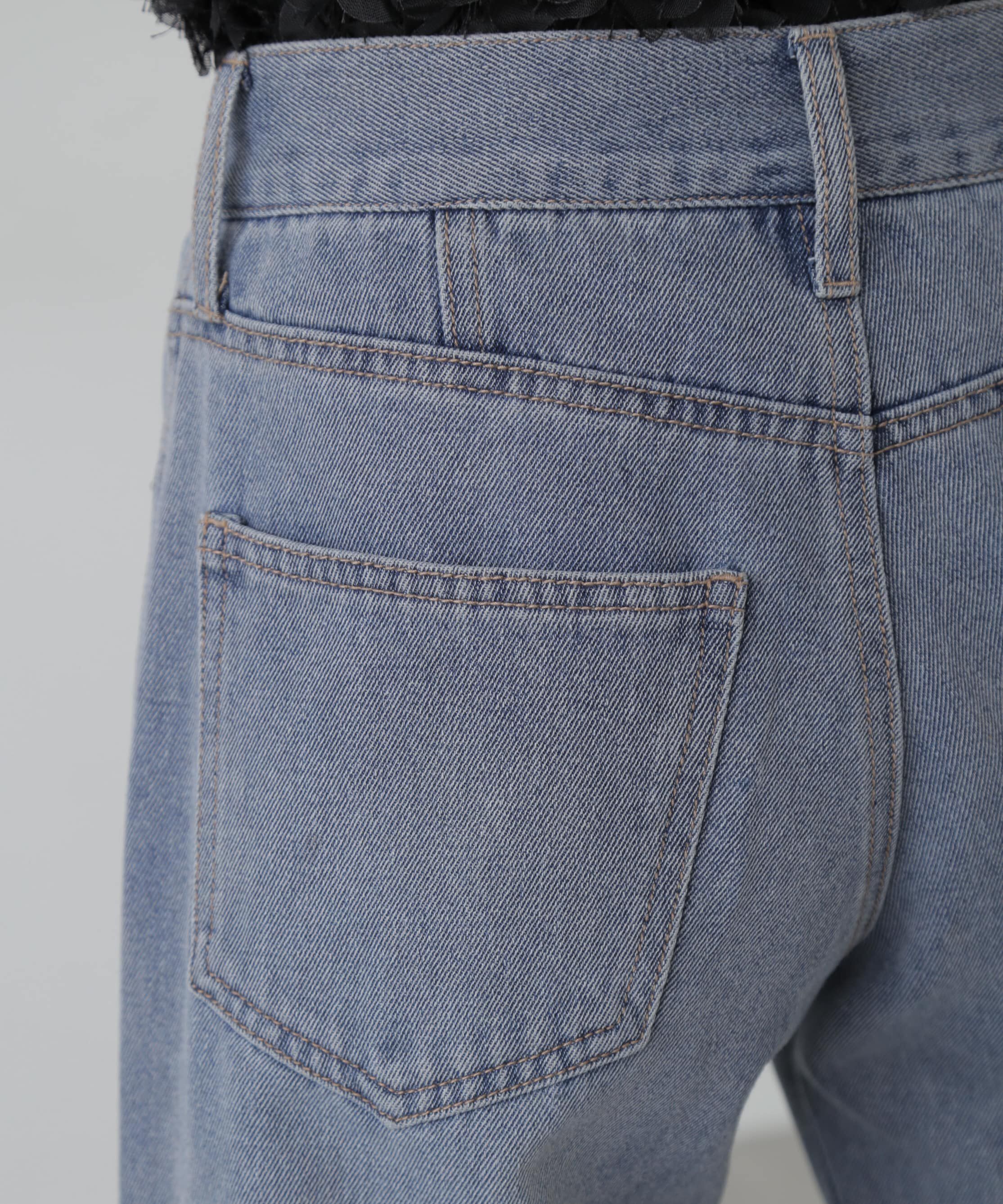  「ローライズパネルカットデニムパンツ」|その他|