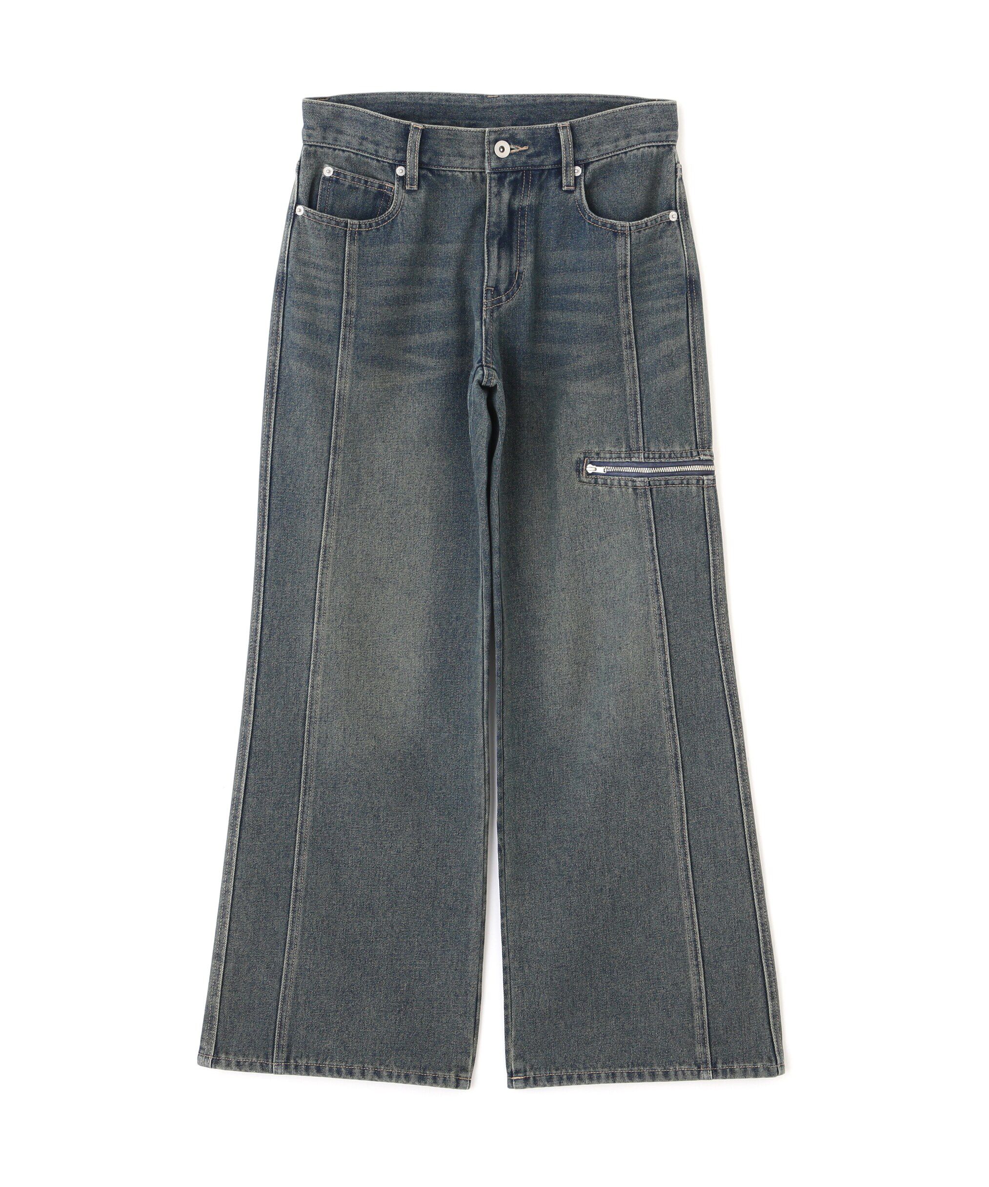  「ローライズパネルカットデニムパンツ」|その他|