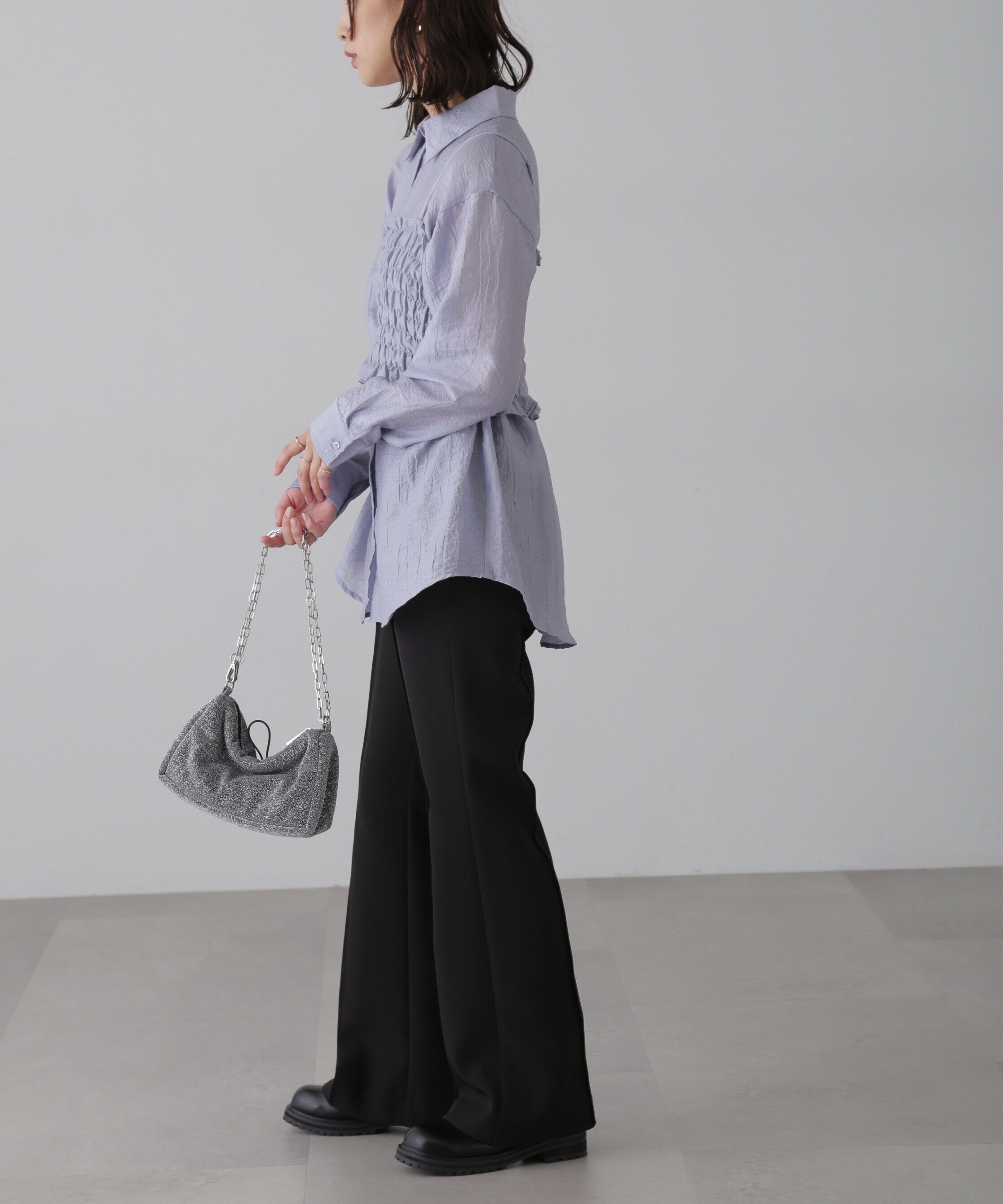  「[低身長サイズ/Sシリーズ]フレアセンタープレスパンツ」|その他|