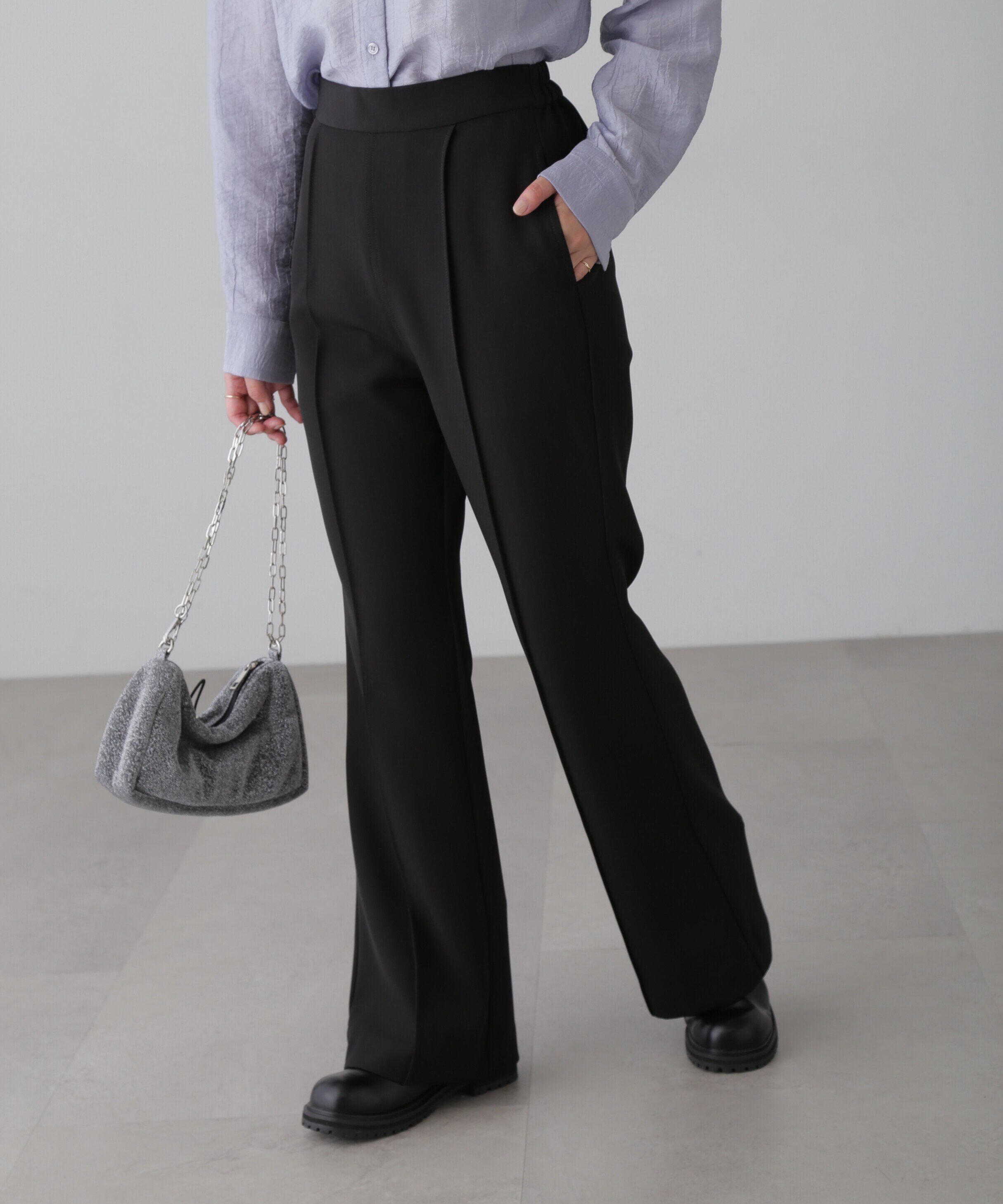  「[低身長サイズ/Sシリーズ]フレアセンタープレスパンツ」|その他|