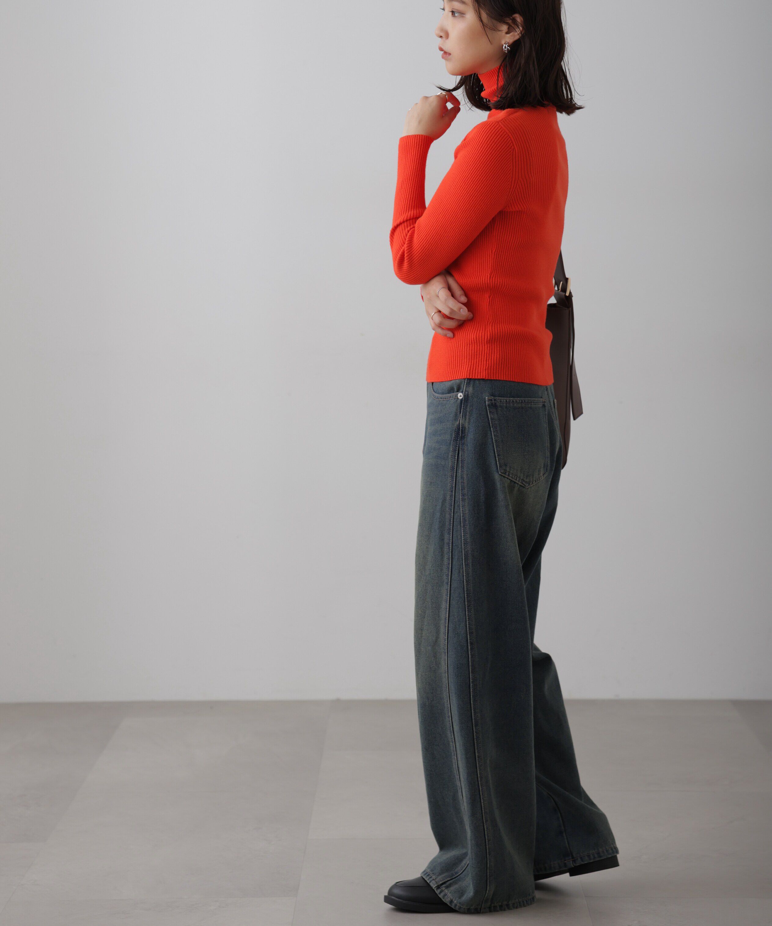  「タートルネックリブニット」|ニット・セーター|