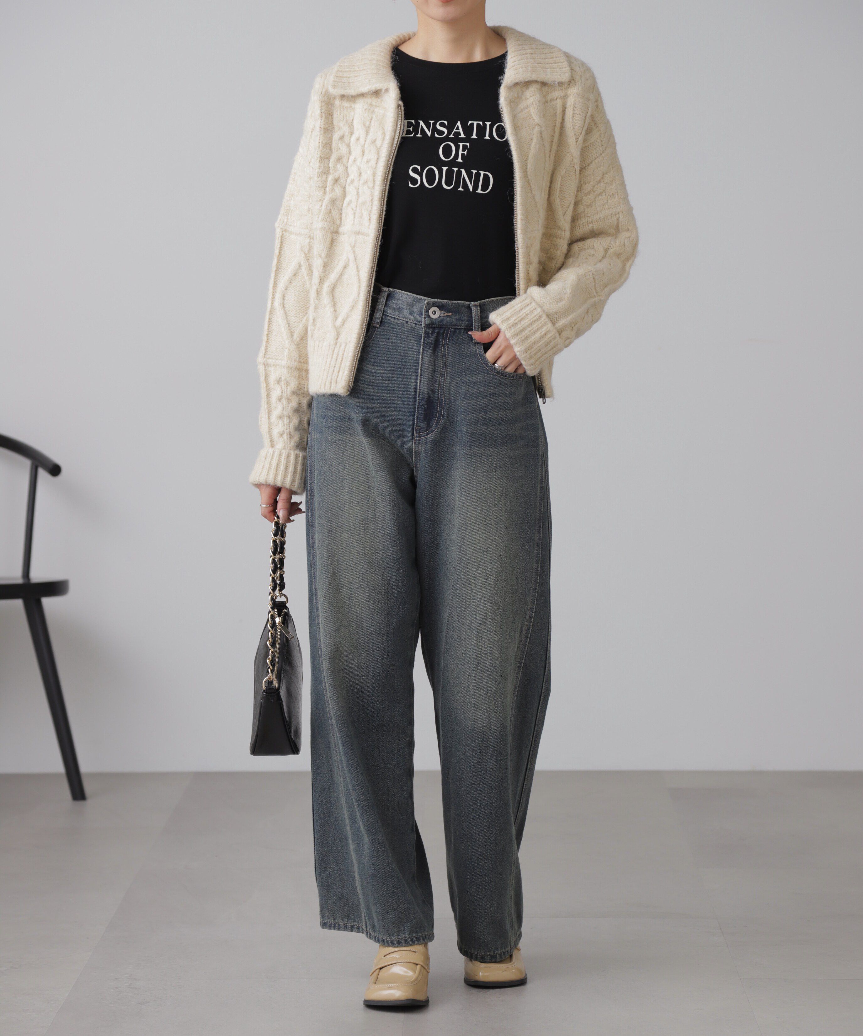  「ジャガードニットブルゾン」|ブルゾン・スタジャン|