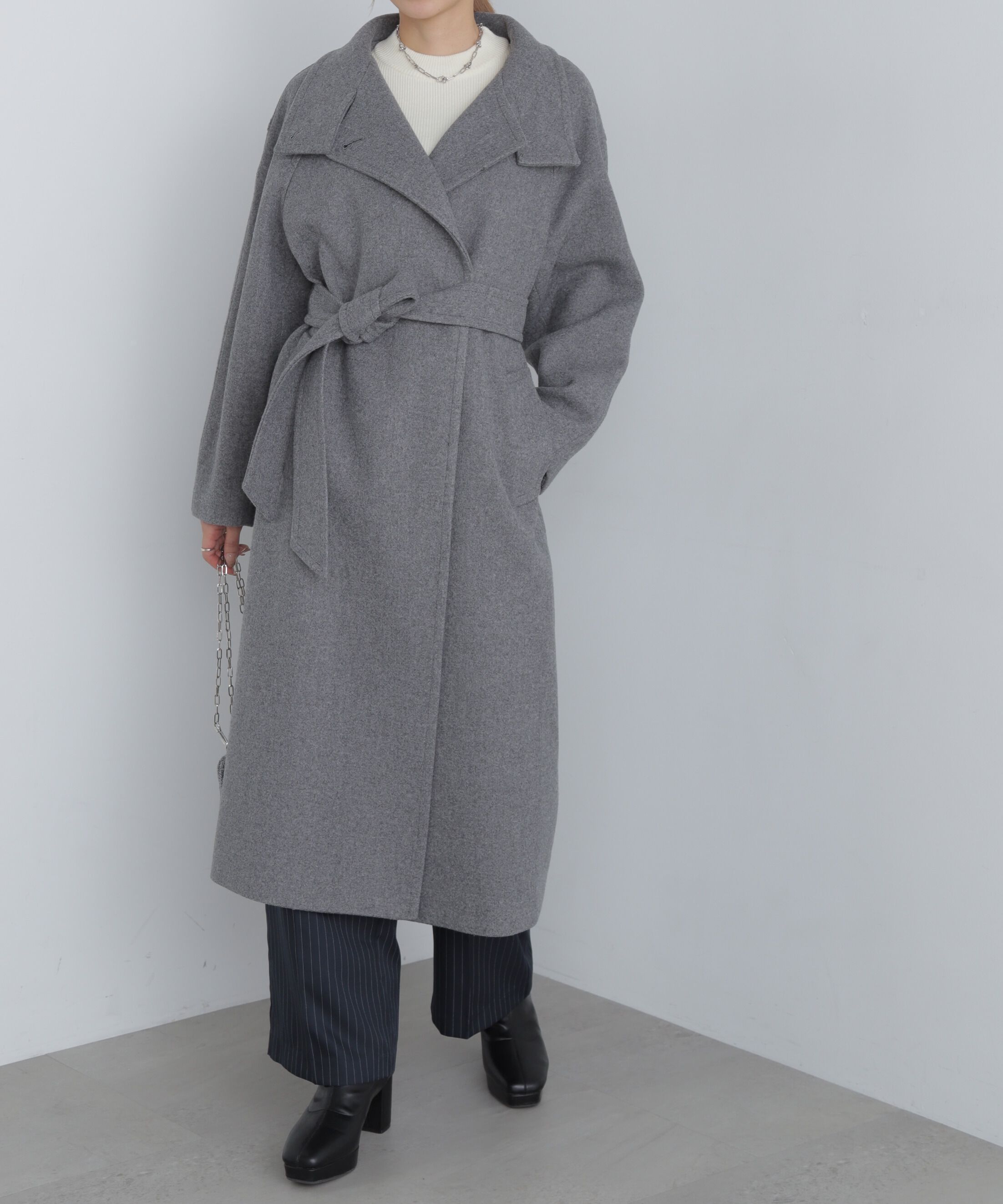  「スタンドカラーロングコート」|その他|