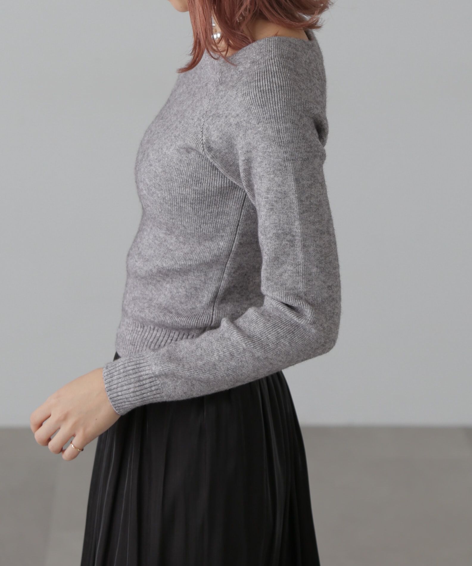  「スクエアネックコンパクトニット」|ニット・セーター|