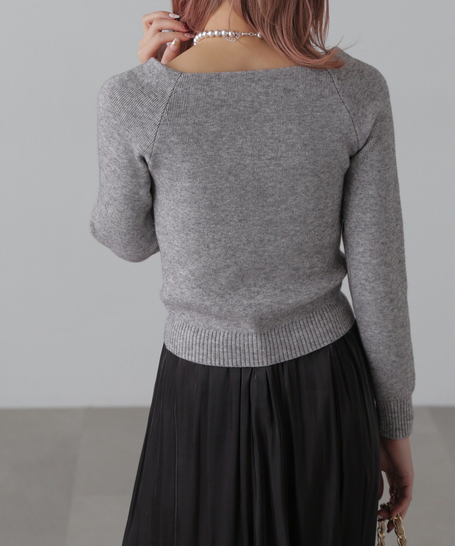  「スクエアネックコンパクトニット」|ニット・セーター|