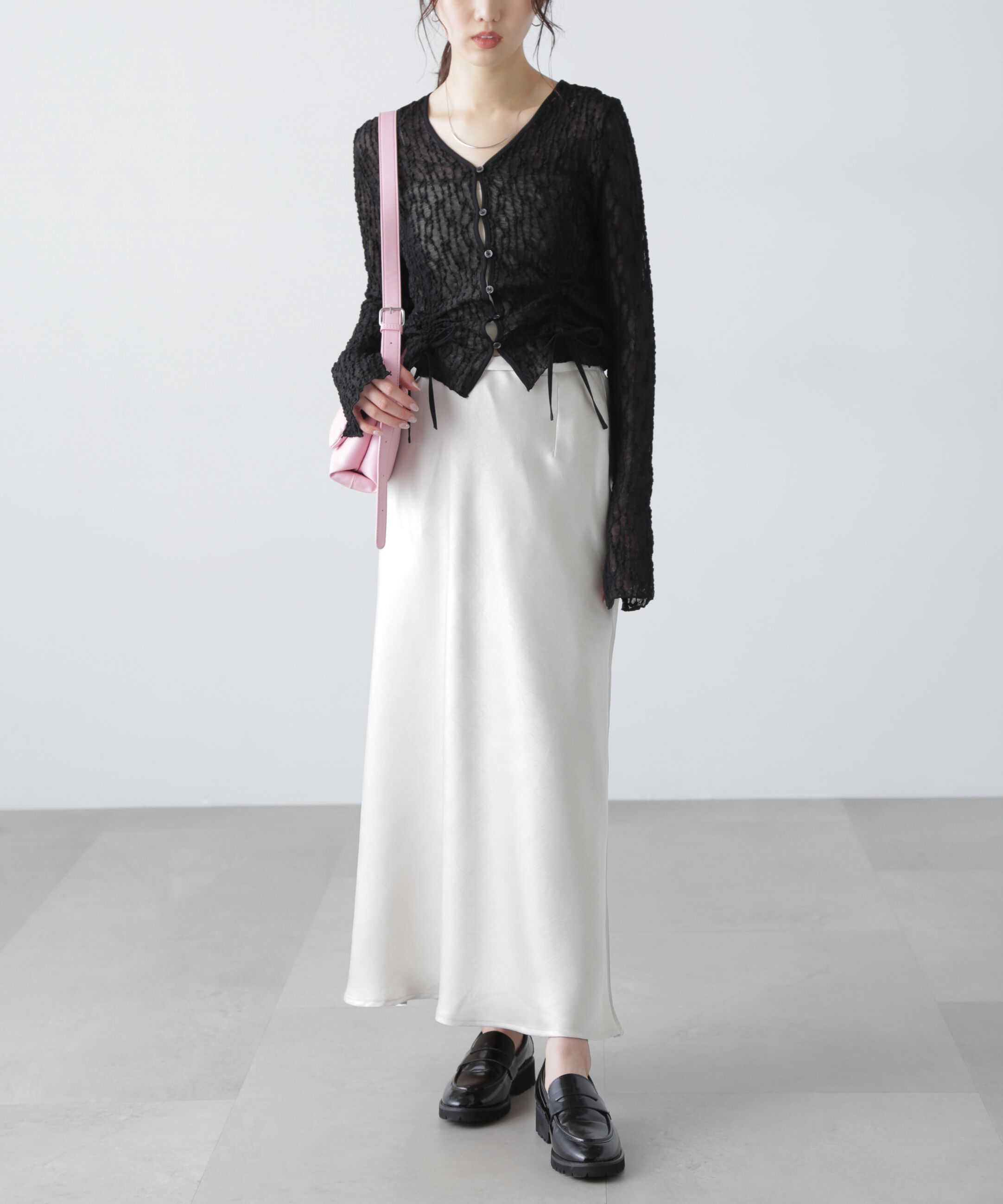  「シアーレースドロストカーディガン」|Tシャツ・カットソー|