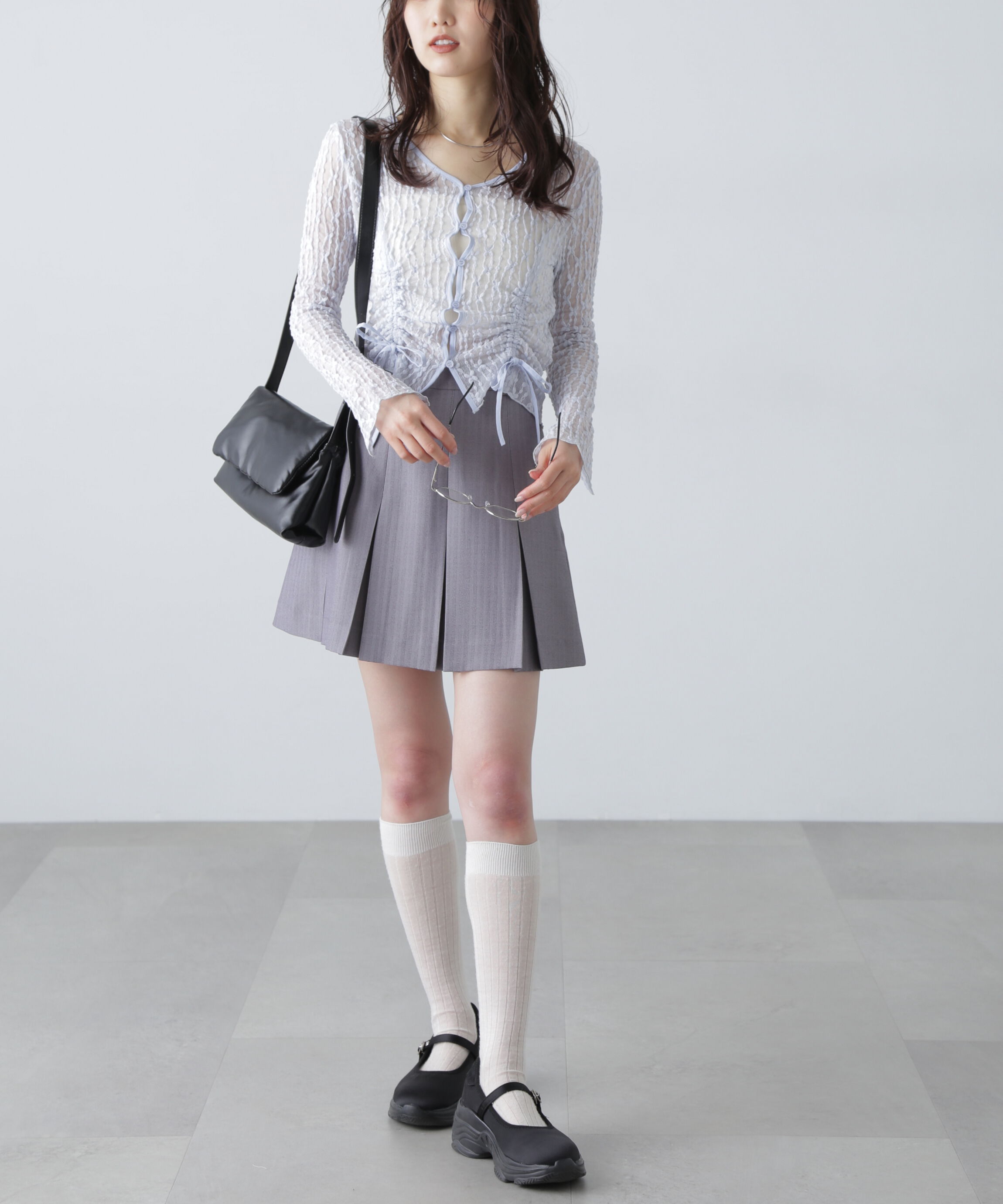  「シアーレースドロストカーディガン」|Tシャツ・カットソー|