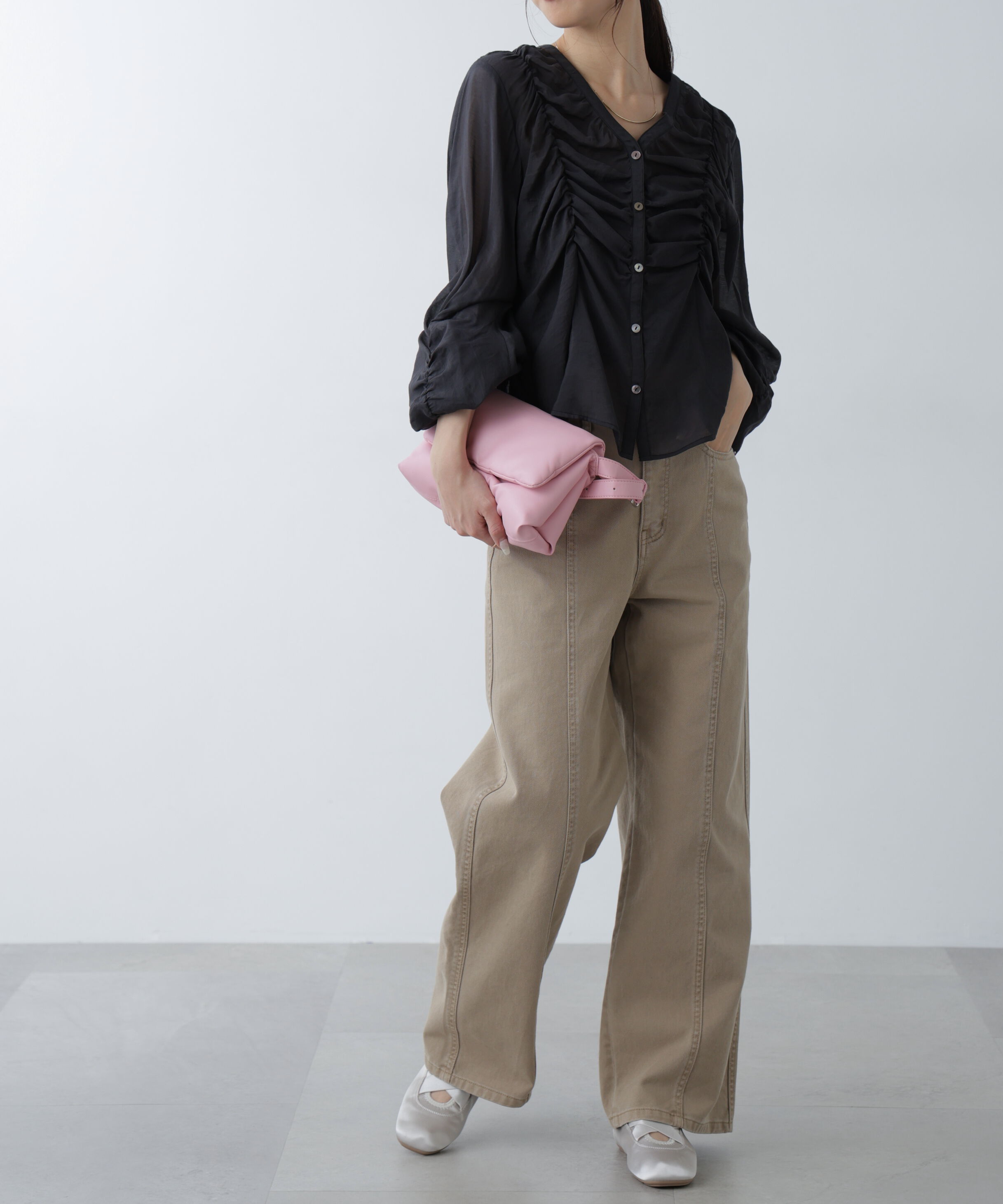  「ワイドストレートカラーパンツ」|その他|