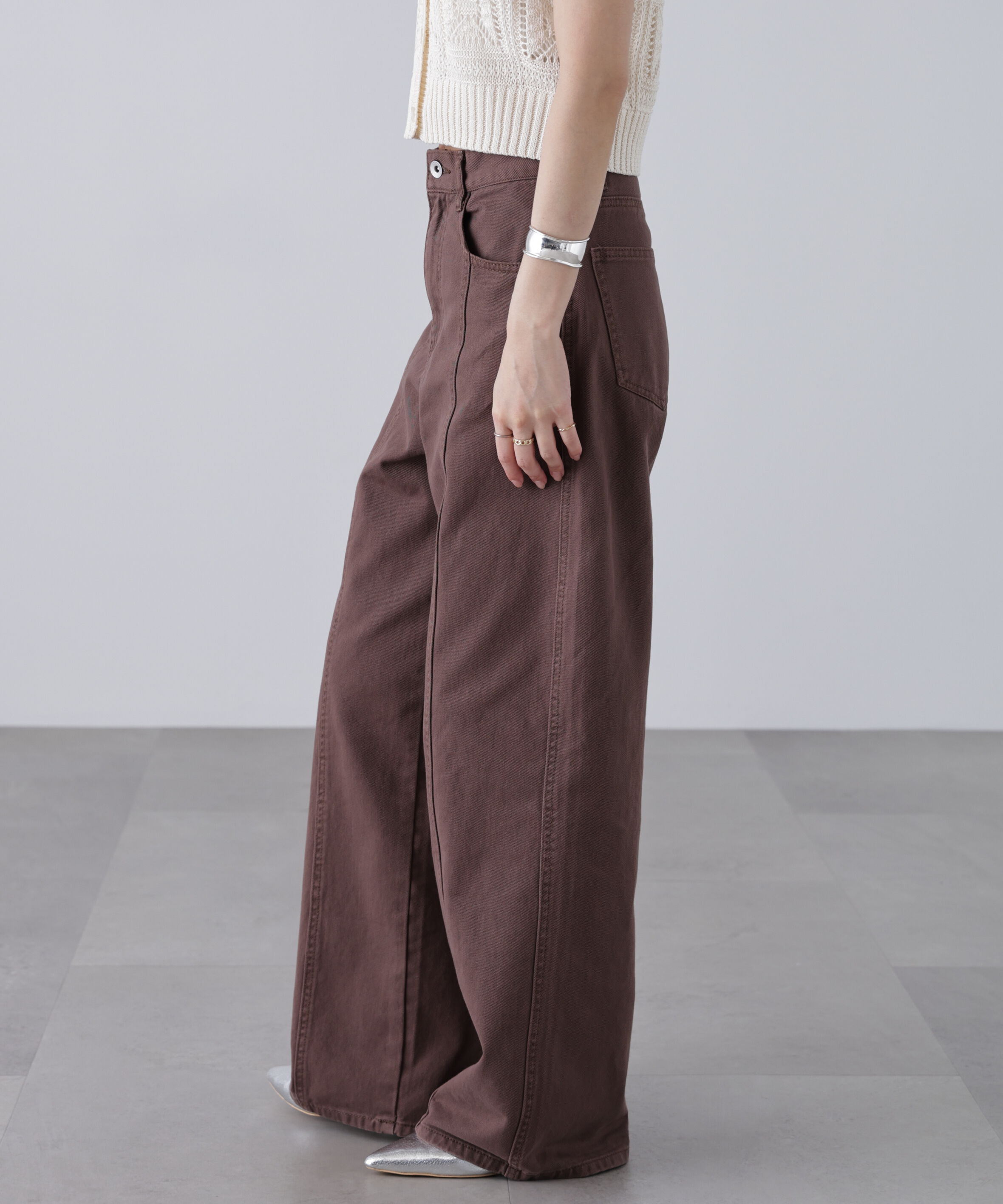  「ワイドストレートカラーパンツ」|その他|