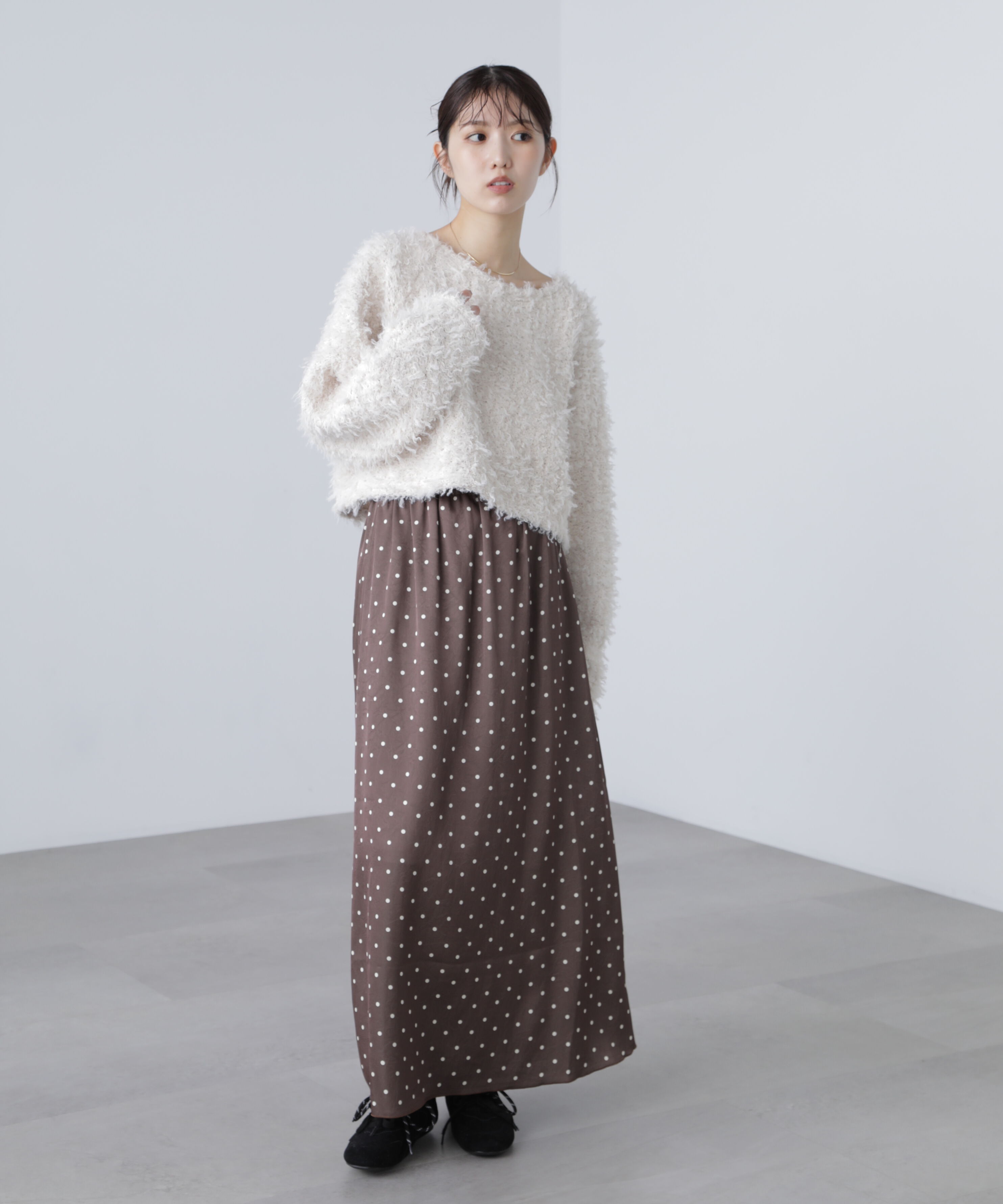  「サテンナローロングスカート」|スカート|