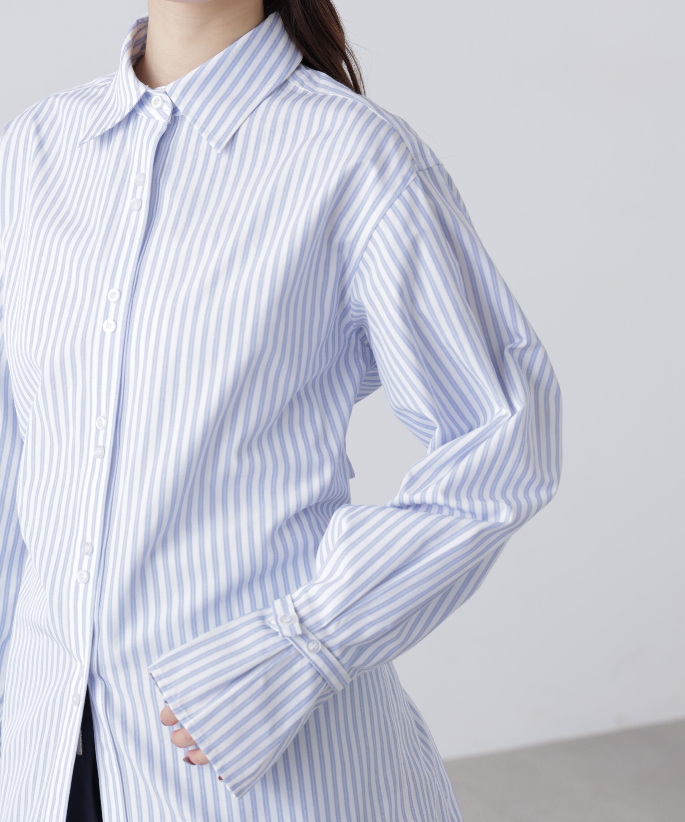  「ウエストシェイプレースアップシャツ」|シャツ・ブラウス|