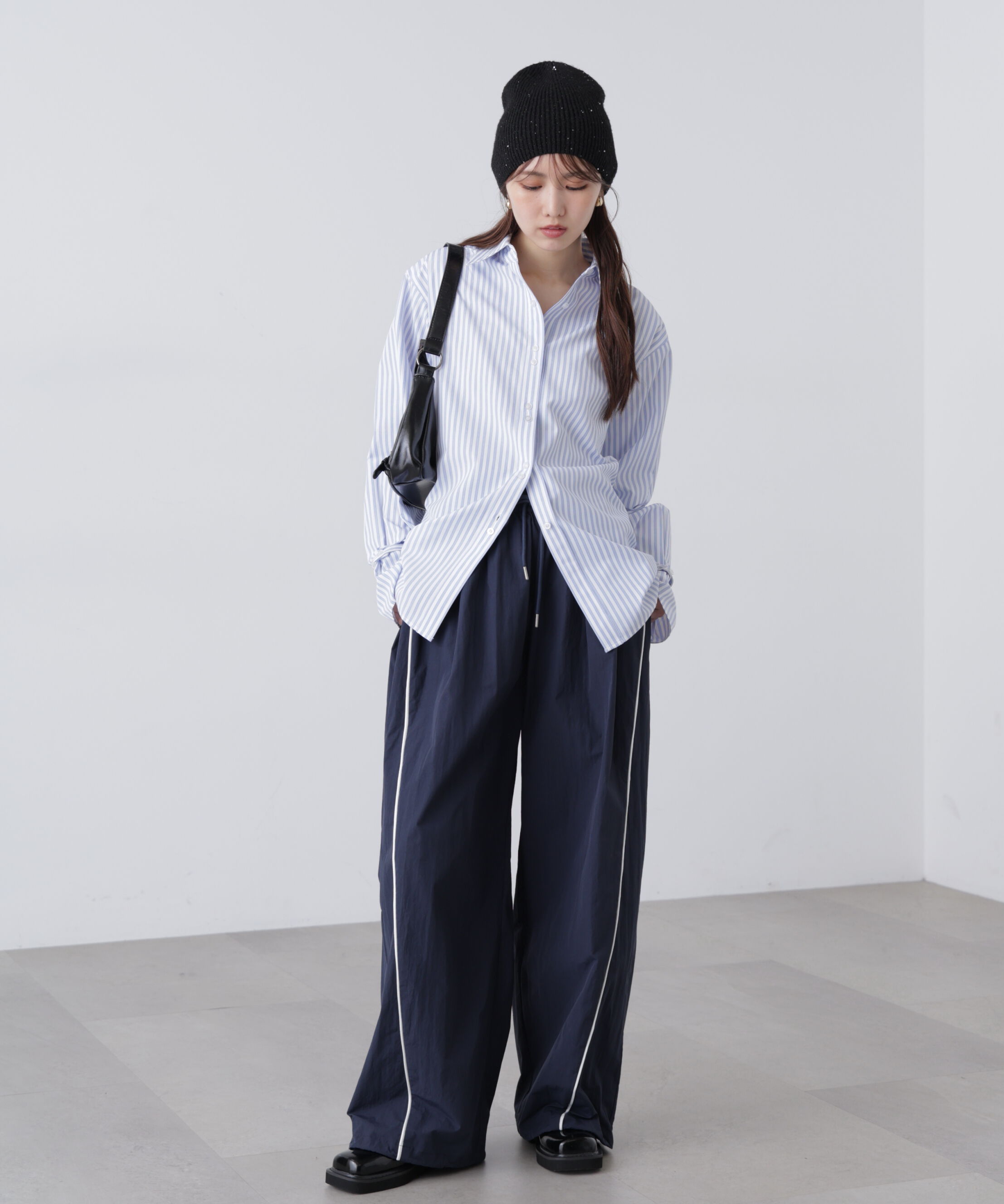  「ウエストシェイプレースアップシャツ」|シャツ・ブラウス|