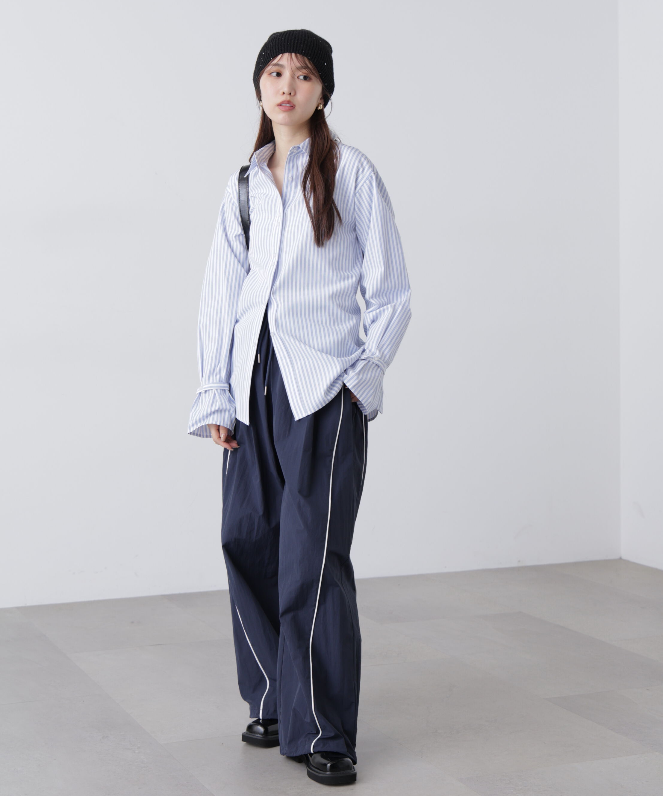  「ウエストシェイプレースアップシャツ」|シャツ・ブラウス|