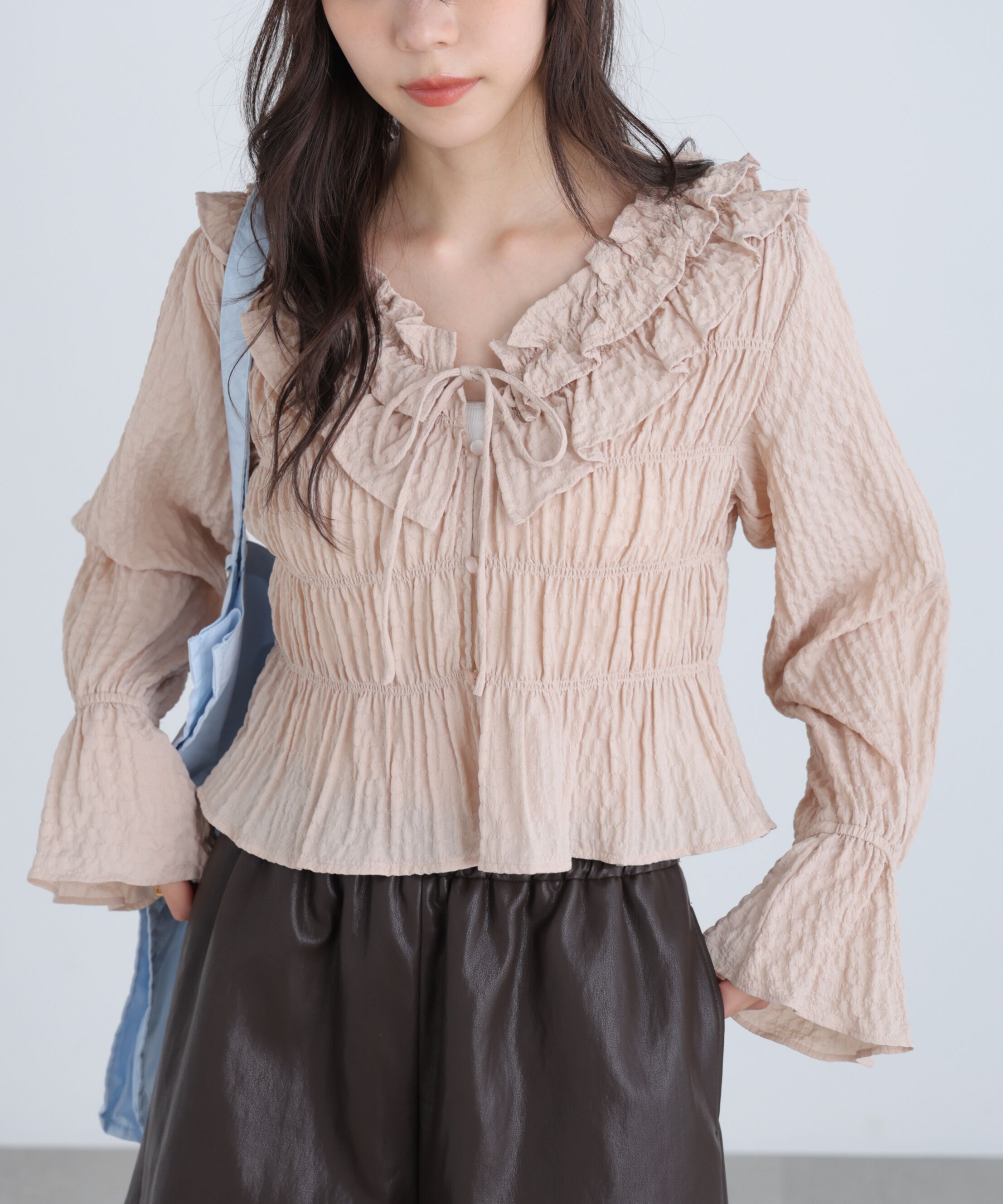  「アソート前後2wayフリルブラウス」|シャツ・ブラウス|