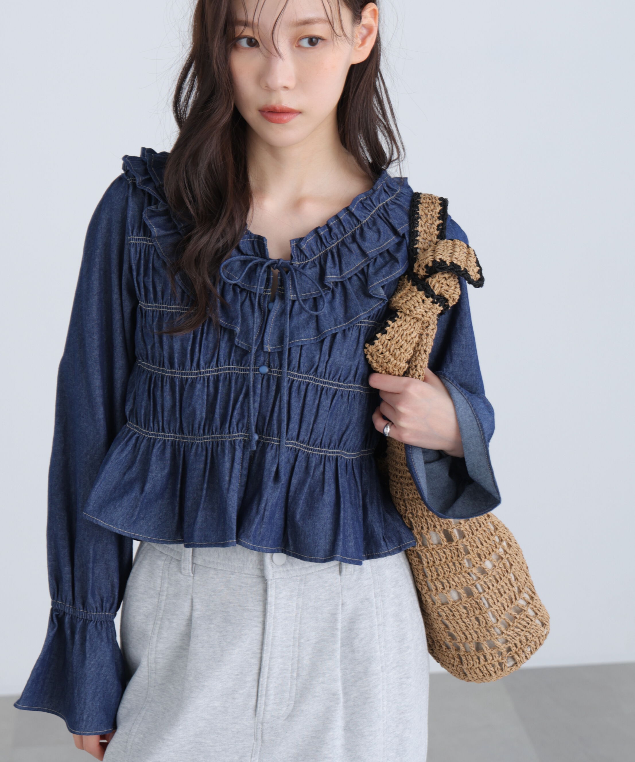  「アソート前後2wayフリルブラウス」|シャツ・ブラウス|