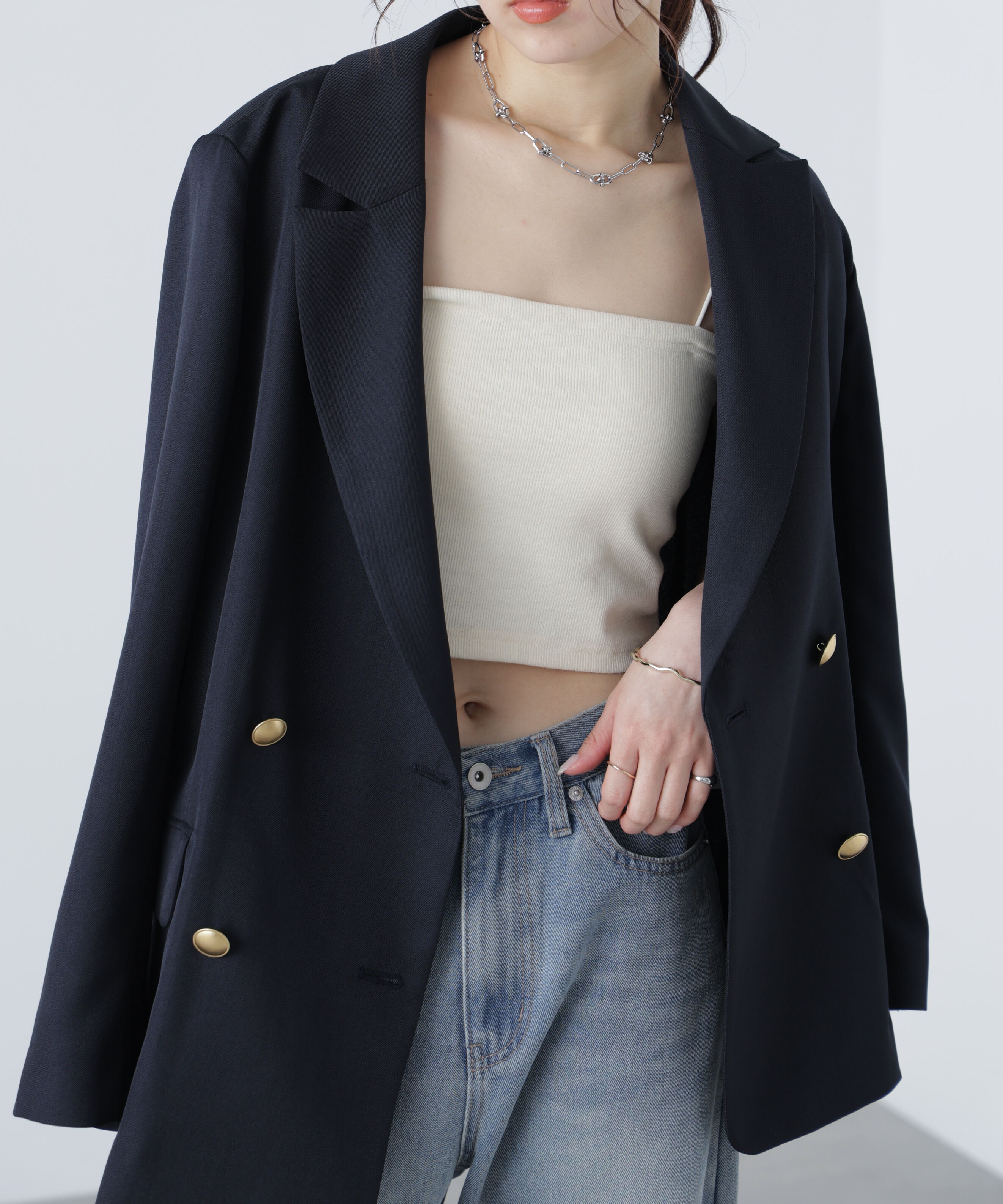  「金ボタンダブルブレストジャケット」|その他|
