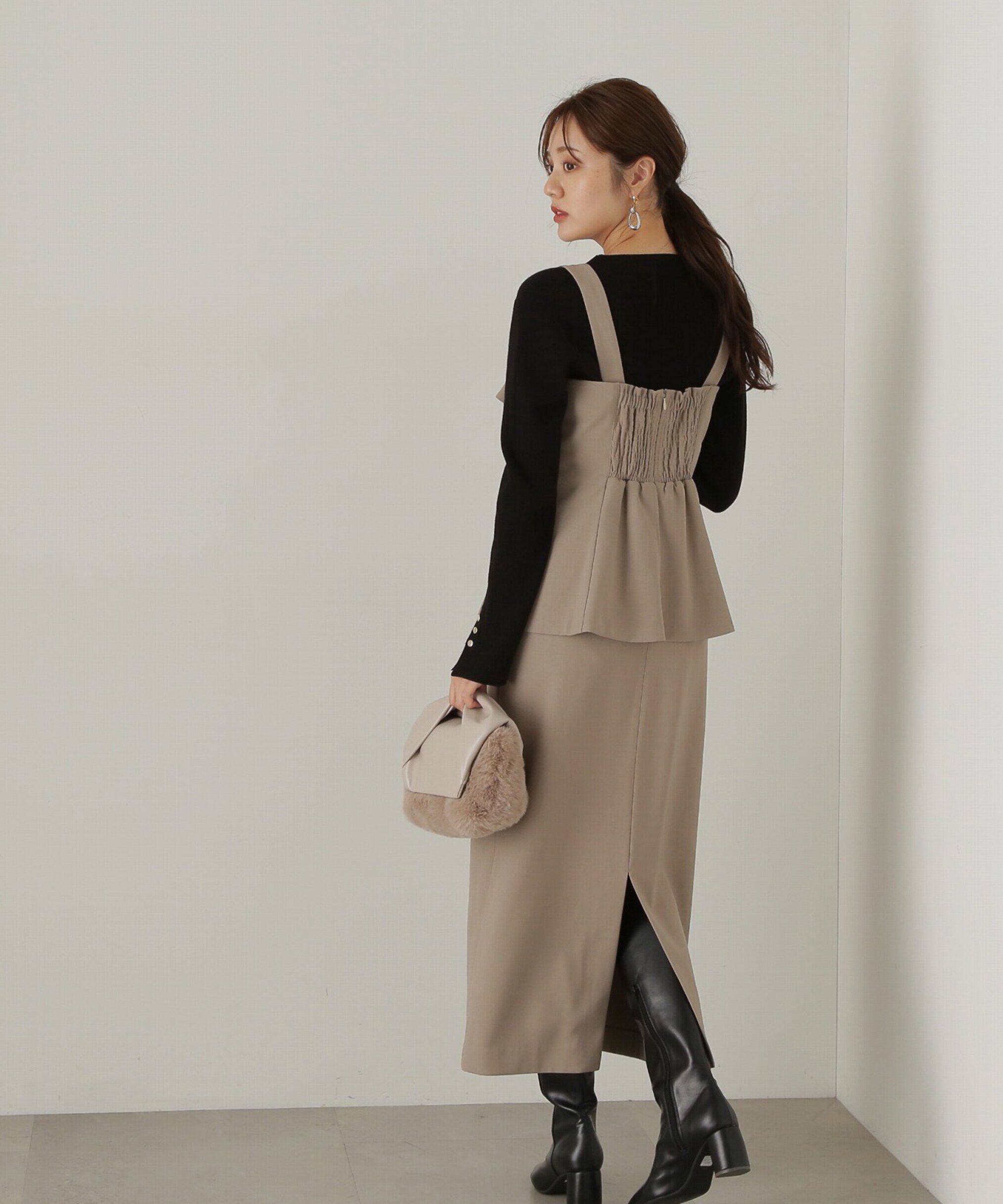 PROPORTION BODY DRESSING「ペプラムタイトジャンスカ　24AW」|ワンピース|
