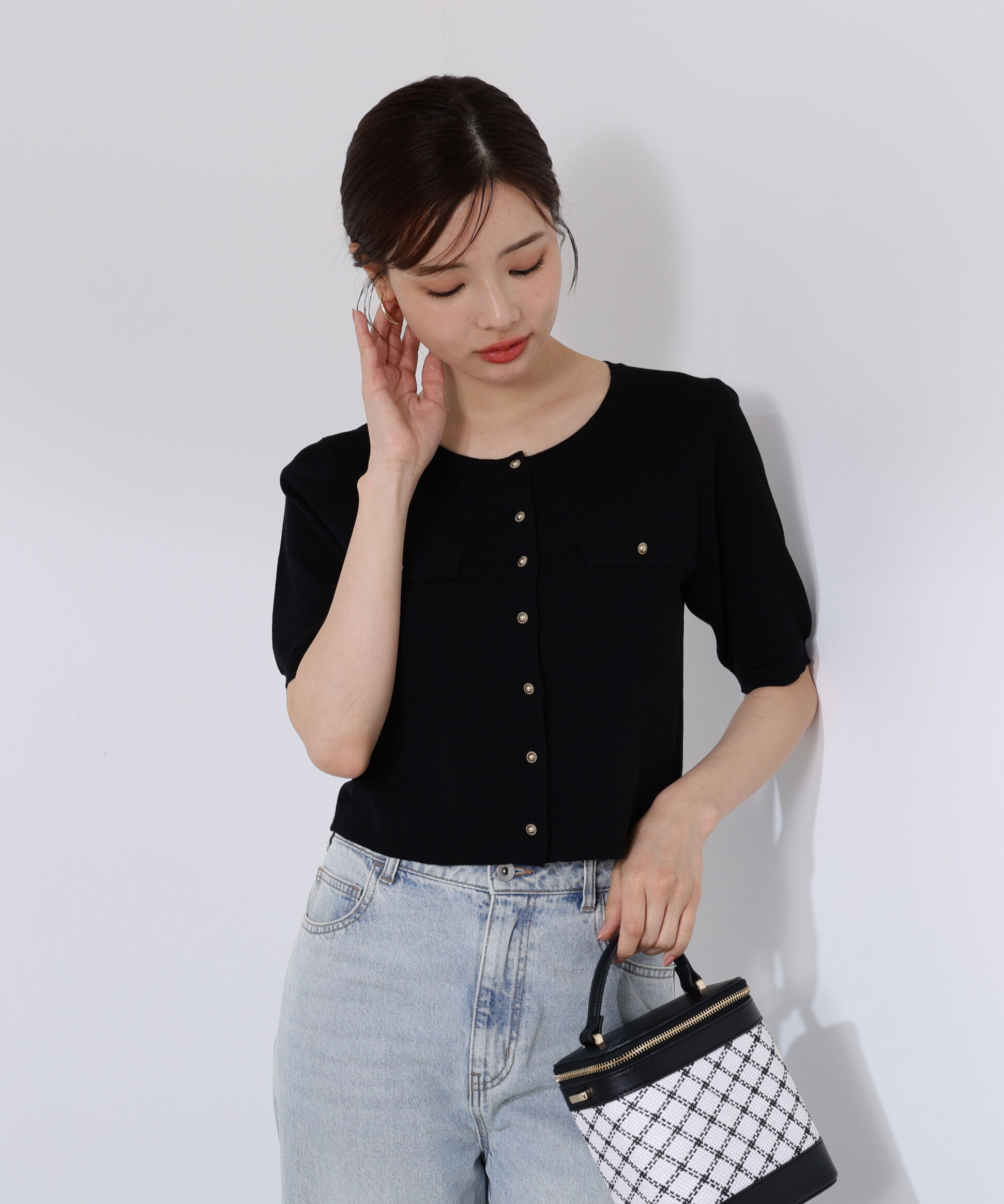 PROPORTION BODY DRESSING「ショート半袖カーディガン」|カーディガン|