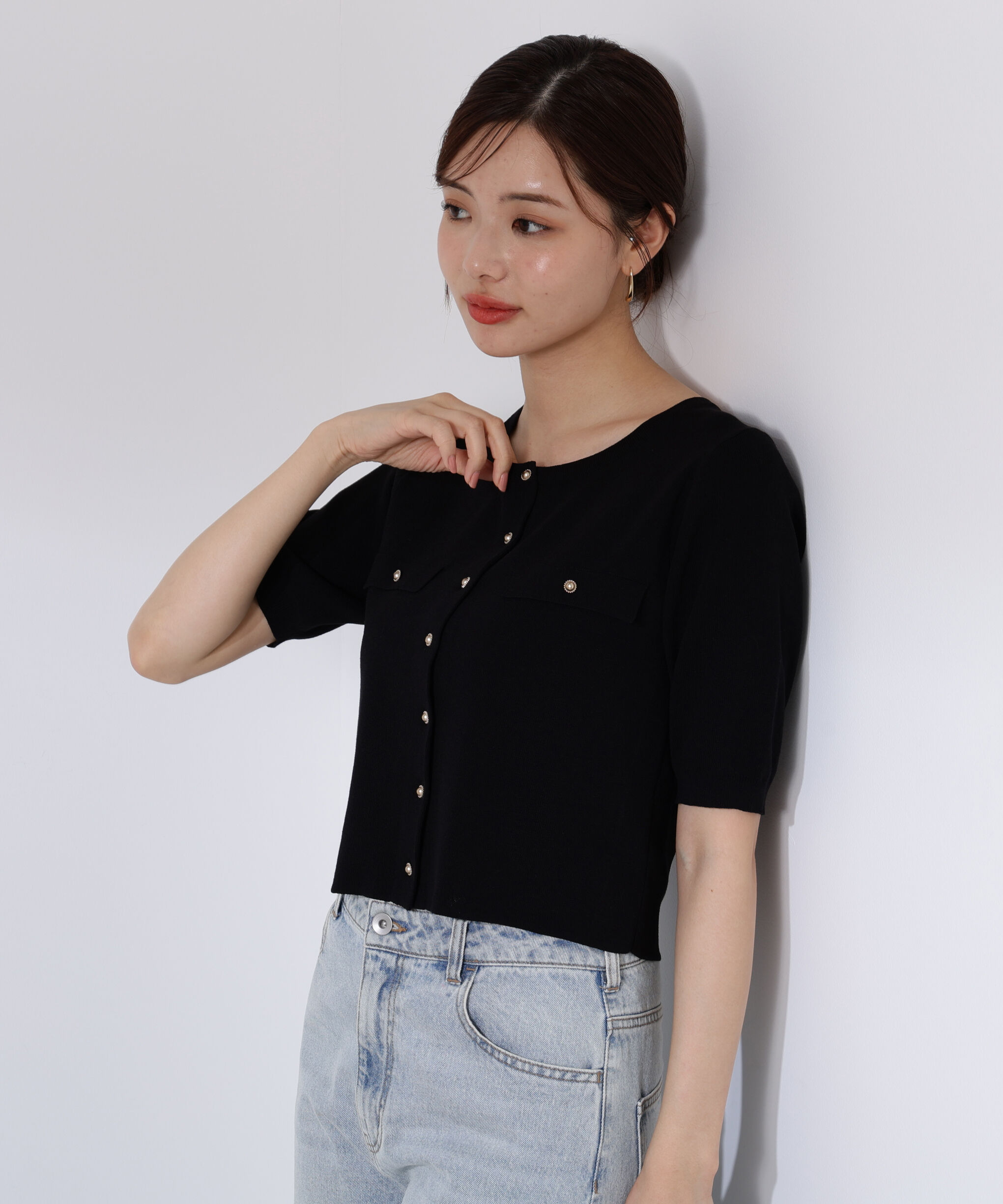 PROPORTION BODY DRESSING「ショート半袖カーディガン」|カーディガン|