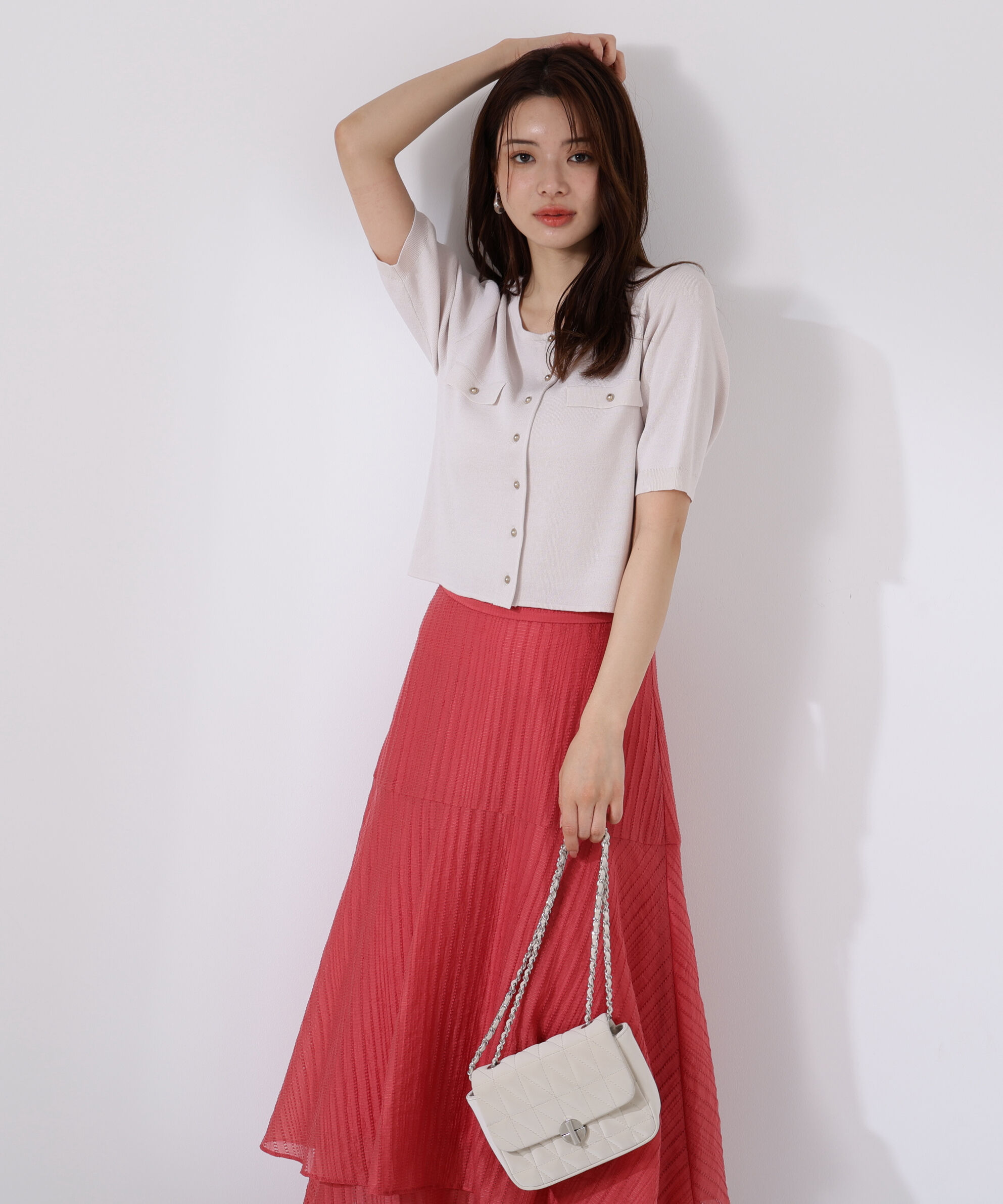 PROPORTION BODY DRESSING「ショート半袖カーディガン」|カーディガン|