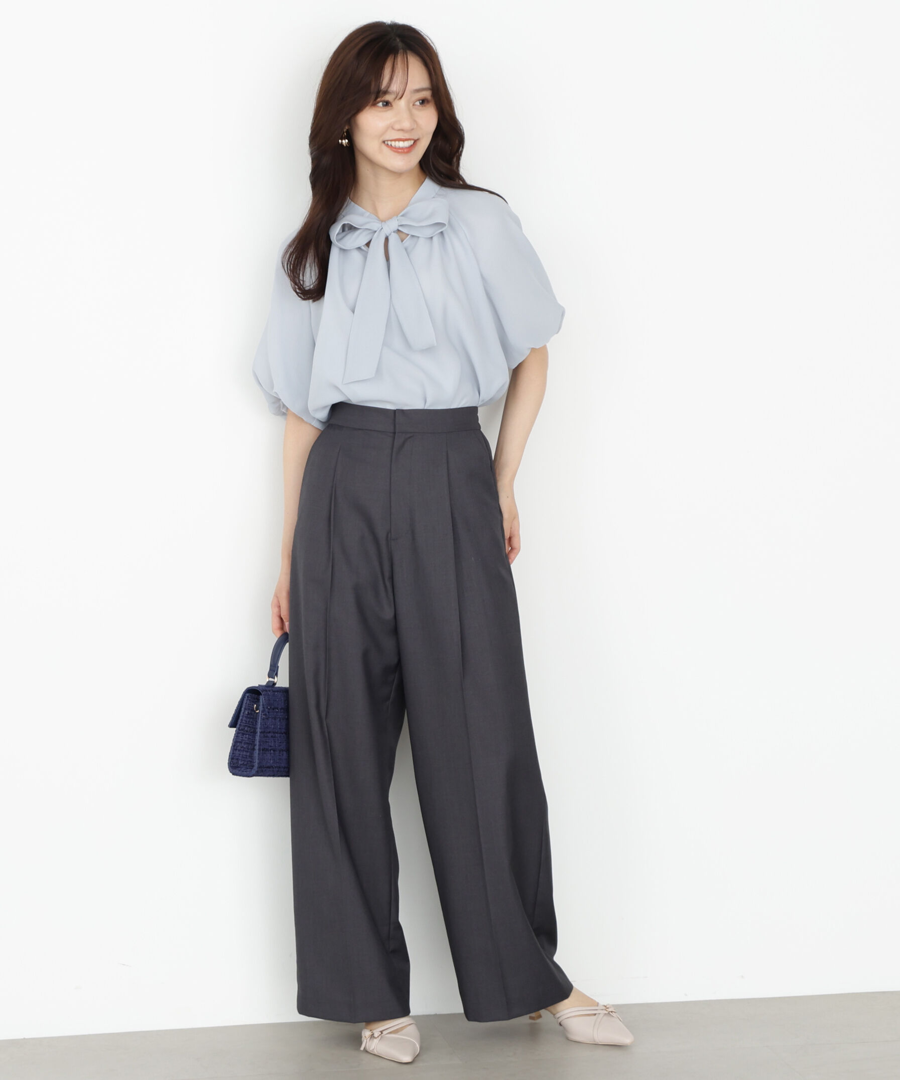 PROPORTION BODY DRESSING「バルーンスリーブリボンブラウス」|シャツ・ブラウス|