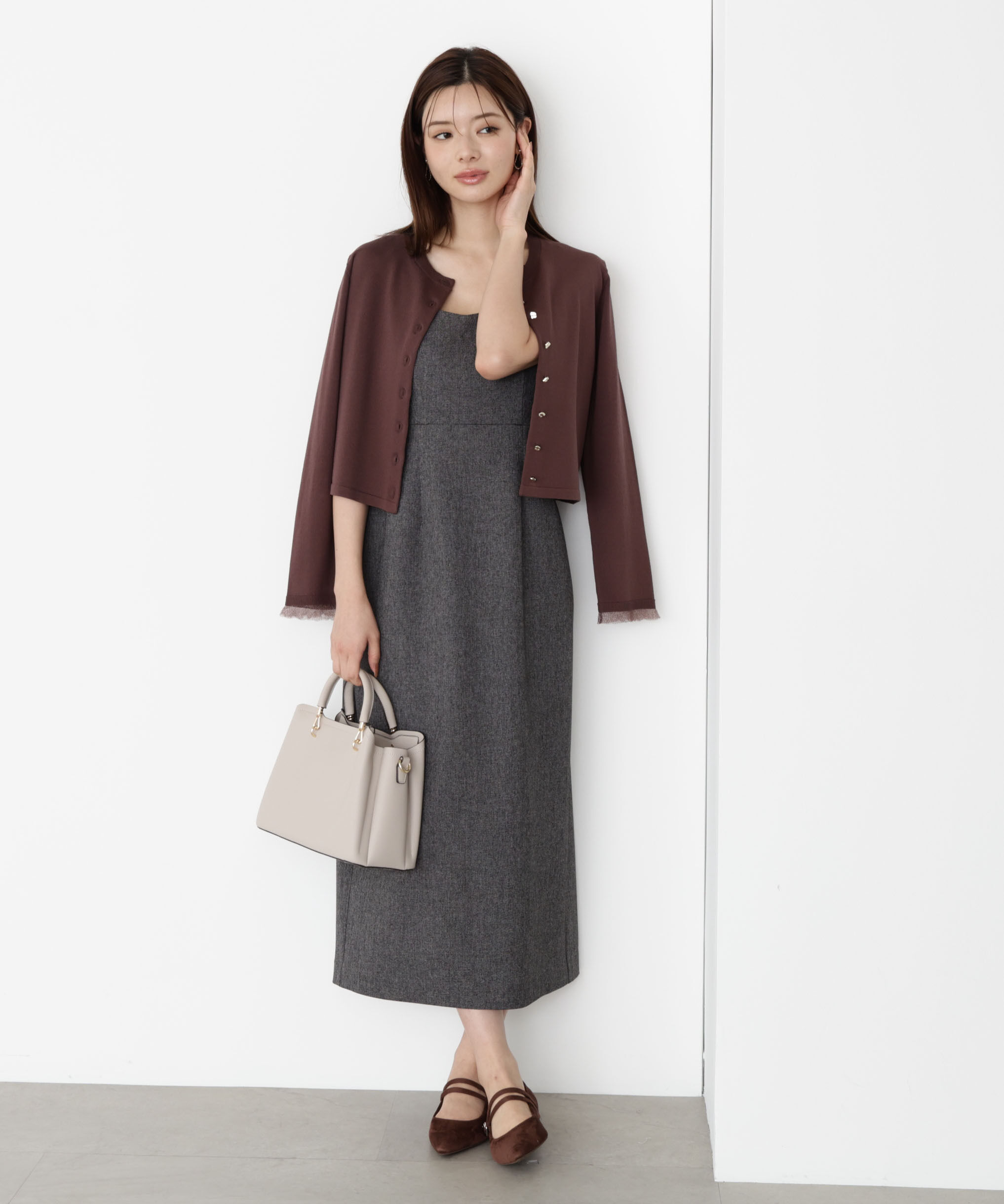 PROPORTION BODY DRESSING「フリルショルダーワンピース 25AW」|ワンピース|