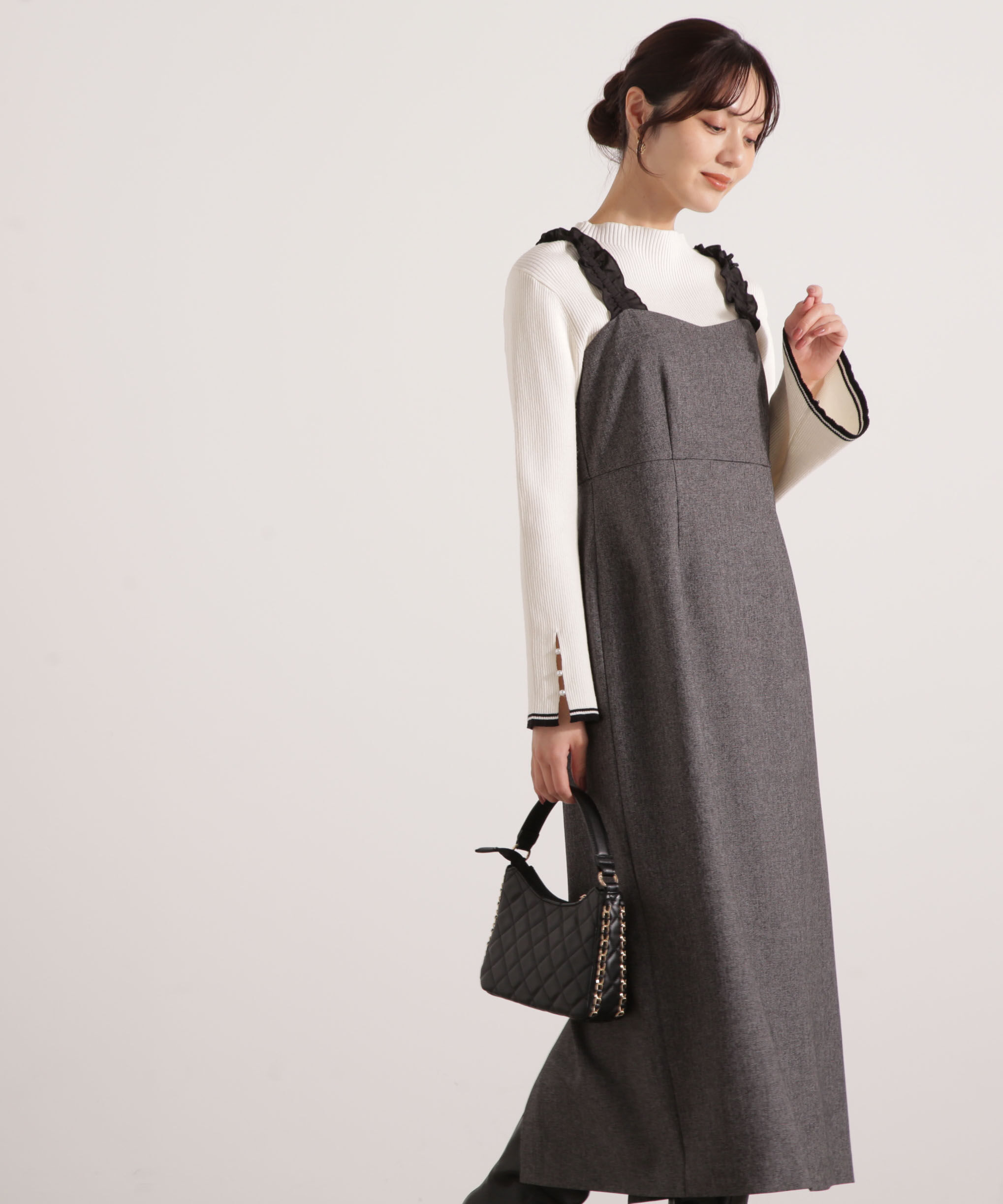 PROPORTION BODY DRESSING「フリルショルダーワンピース 25AW」|ワンピース|