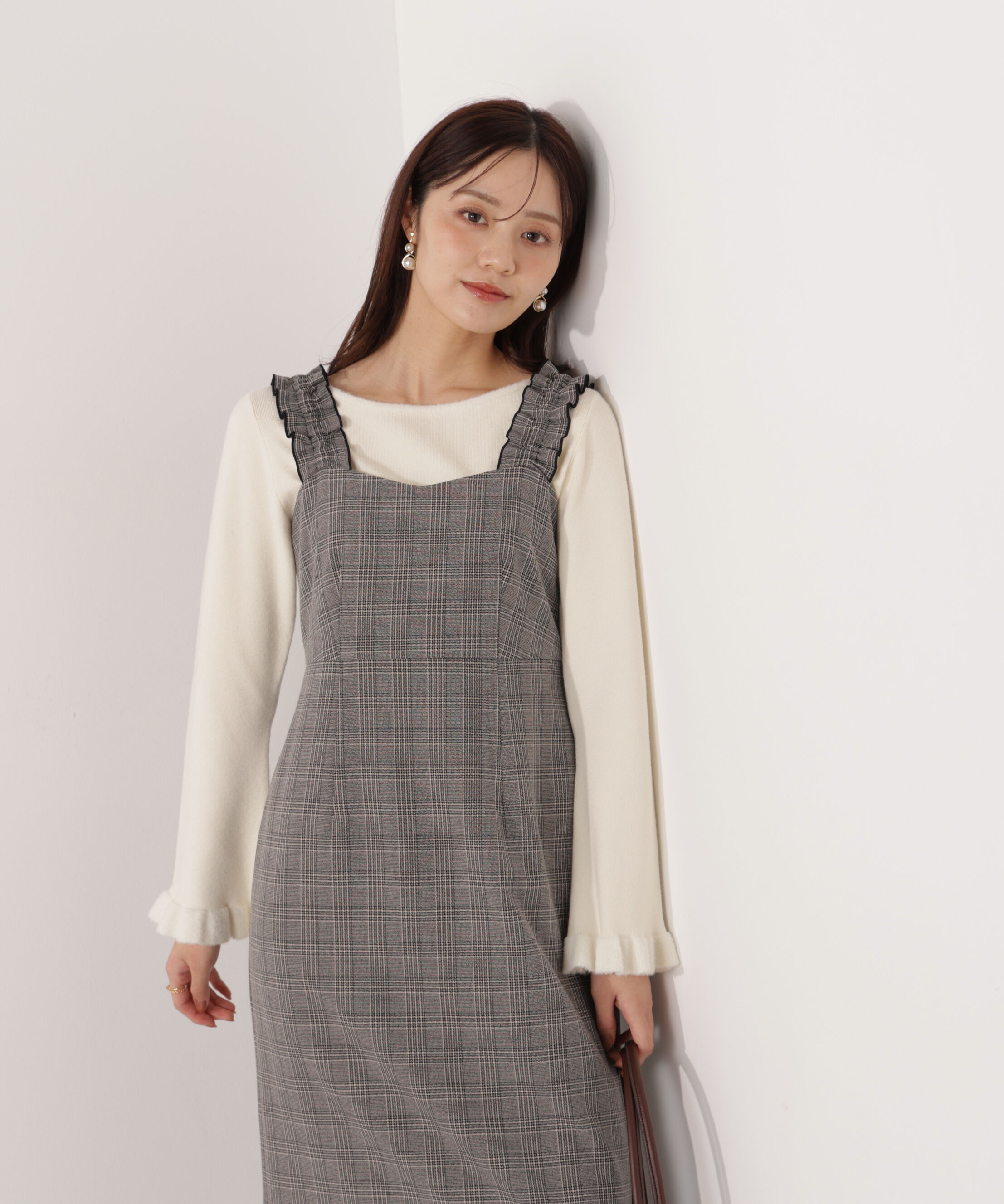PROPORTION BODY DRESSING「フリルショルダーワンピース 25AW」|ワンピース|