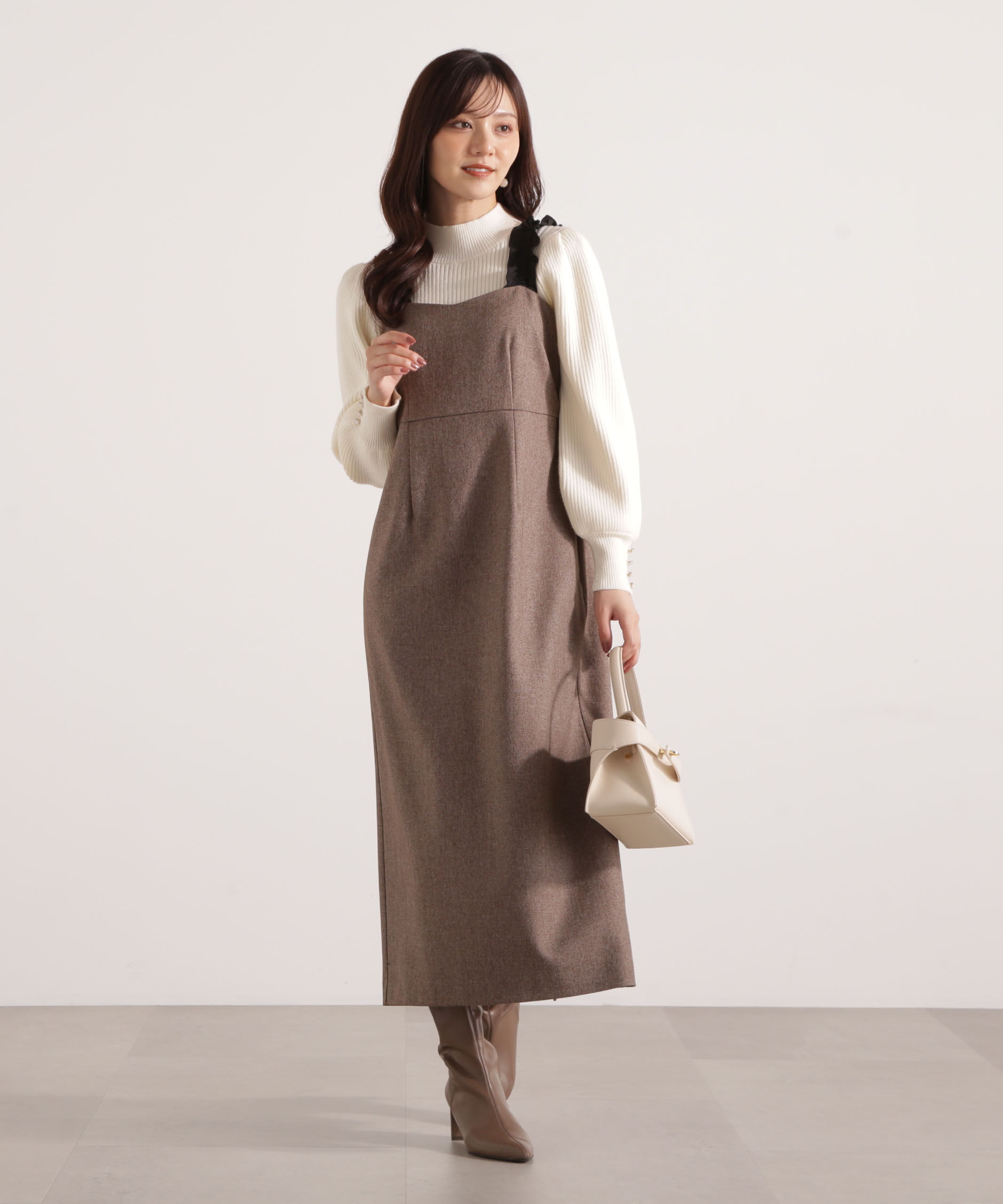PROPORTION BODY DRESSING「フリルショルダーワンピース 25AW」|ワンピース|
